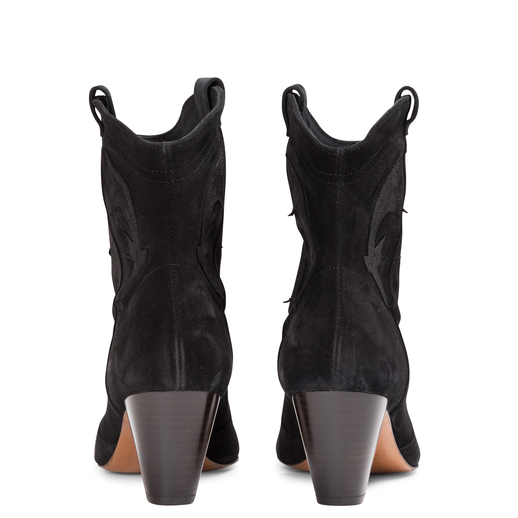 Bottines en cuir de vachette casey BA&SH Noir