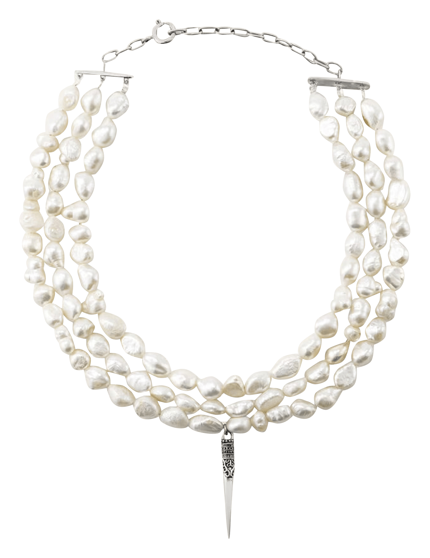Collier à perles blanca BA&SH Argent