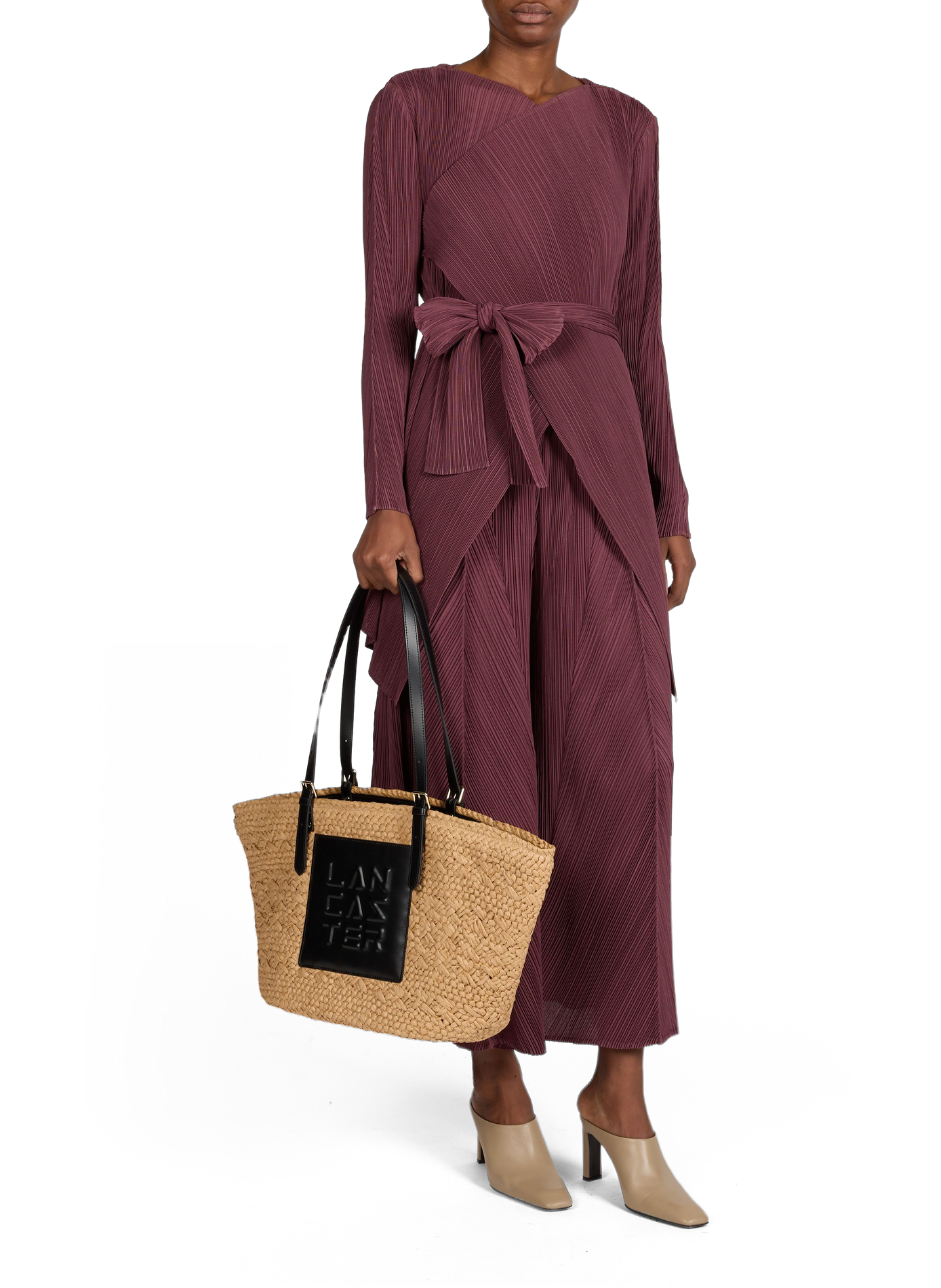 Wide Striped Trousers ADOLFO DOMINGUEZ Red