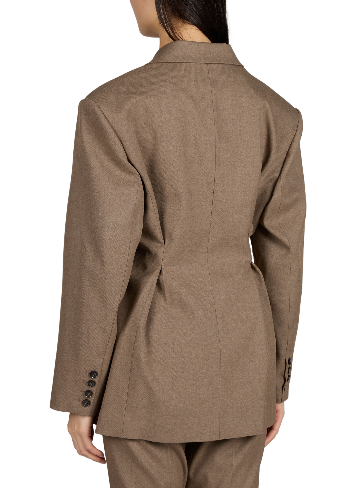 Blazer uni boutonné GESTUZ Marron