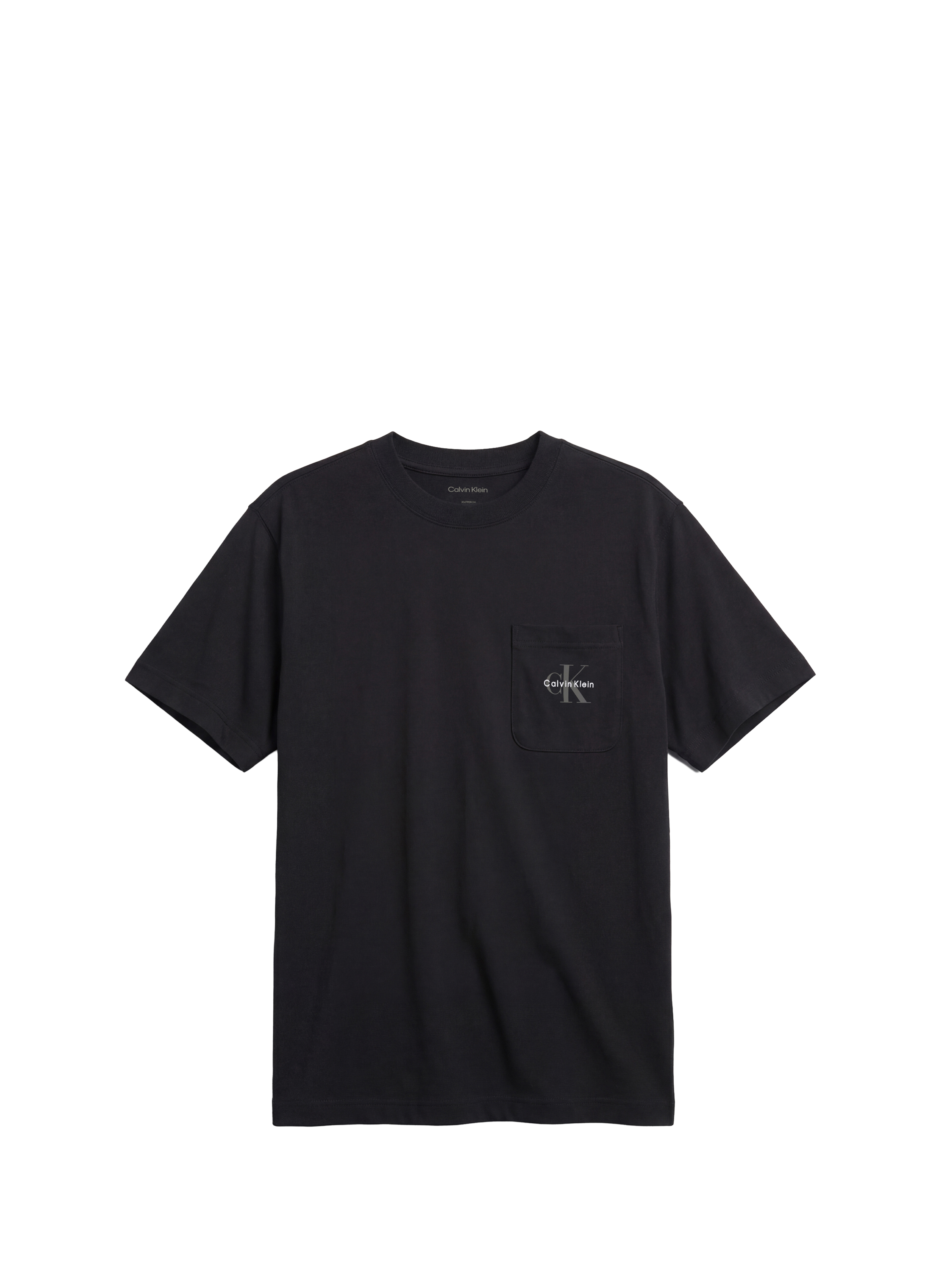 Cotton-blend round-neck T-shirt CALVIN KLEIN Black