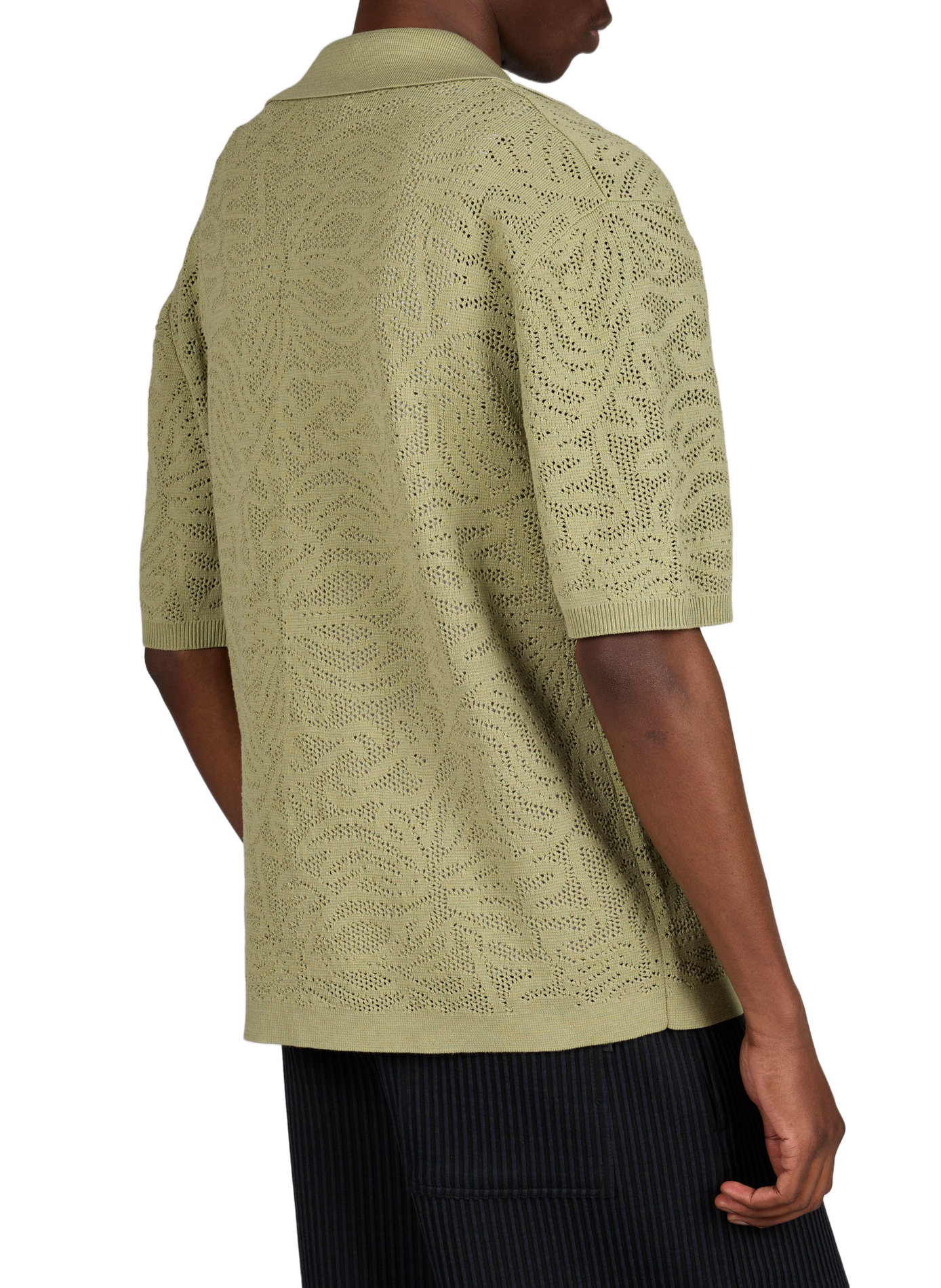 Chemise ajourée en coton DROLE DE MONSIEUR Kaki