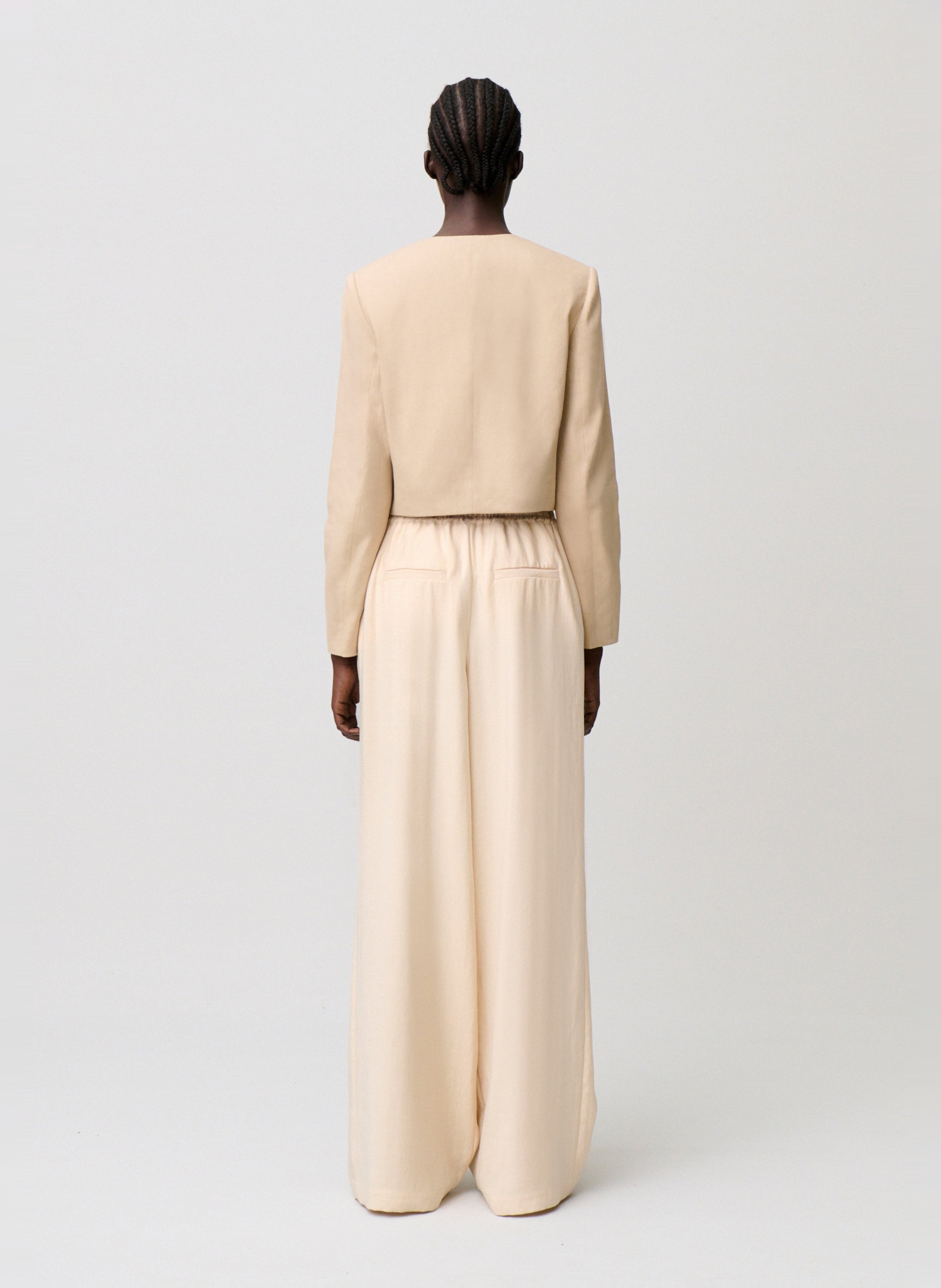 Pantalon large CLAUDIE PIERLOT Beige