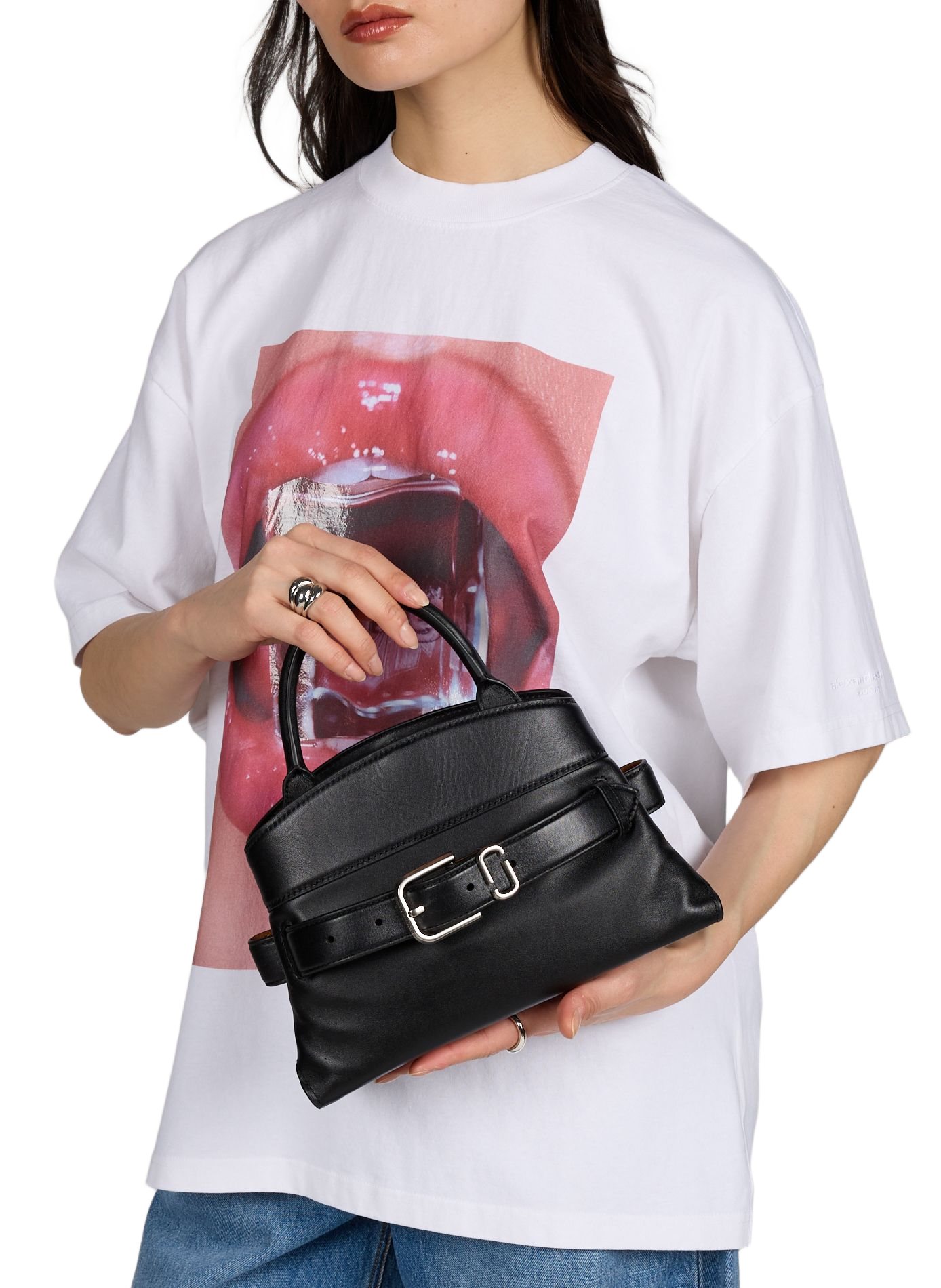 Dakota Small Satchel Leather Handbag MARC JACOBS Black