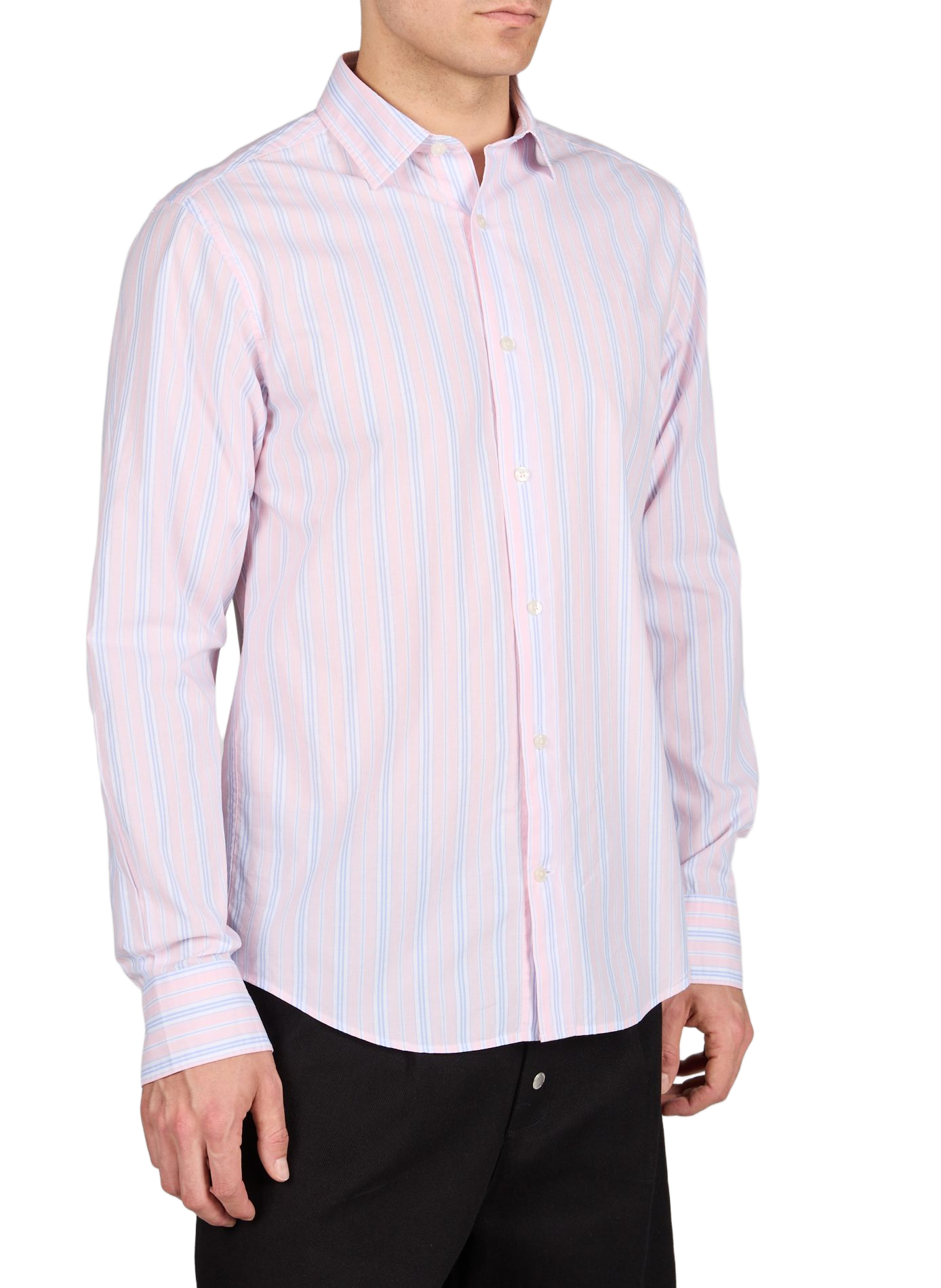 Chemise droite à rayures en coton GANT Rose