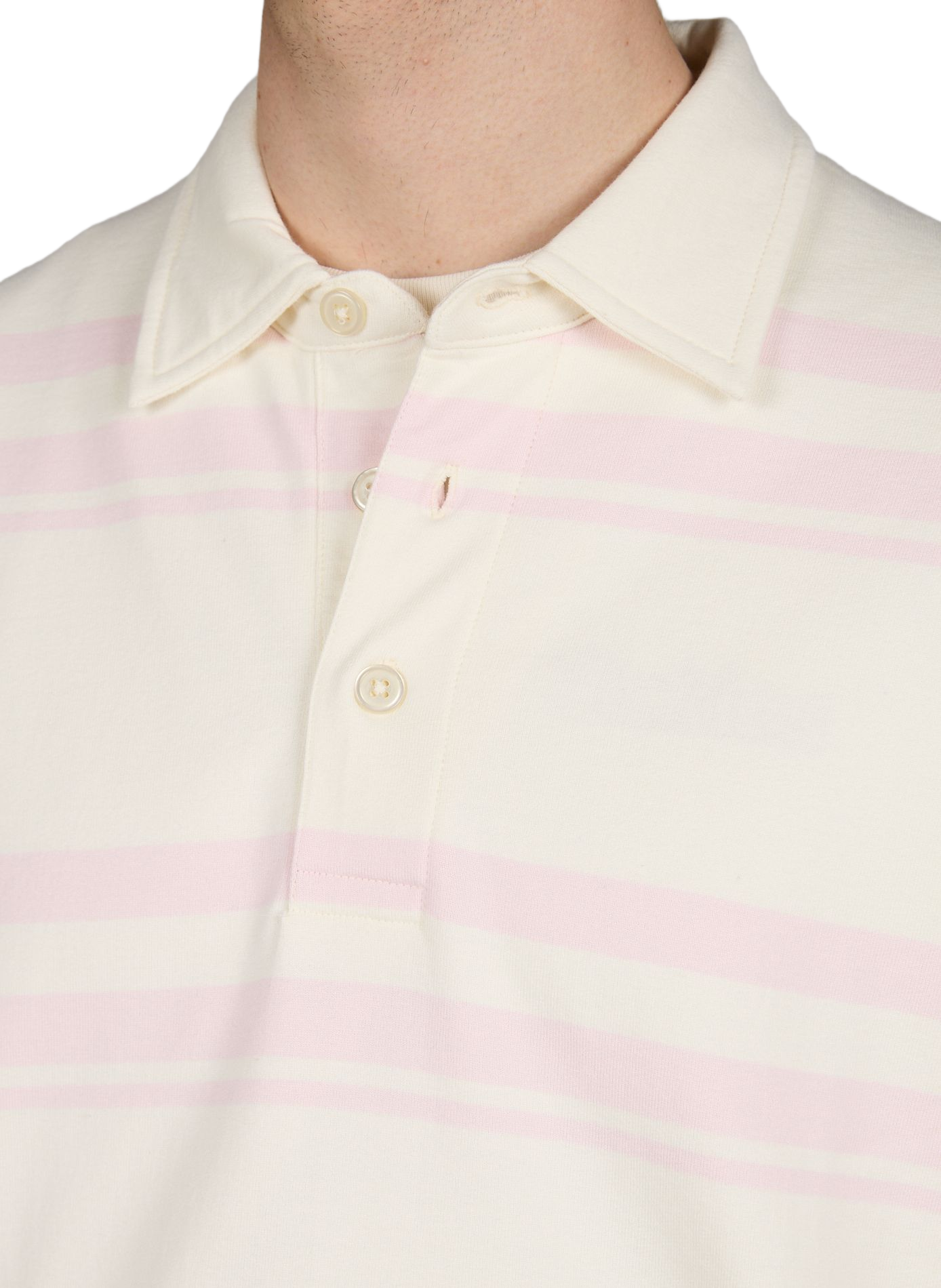 Casual striped Tate polo in organic cotton MINIMUM Pink
