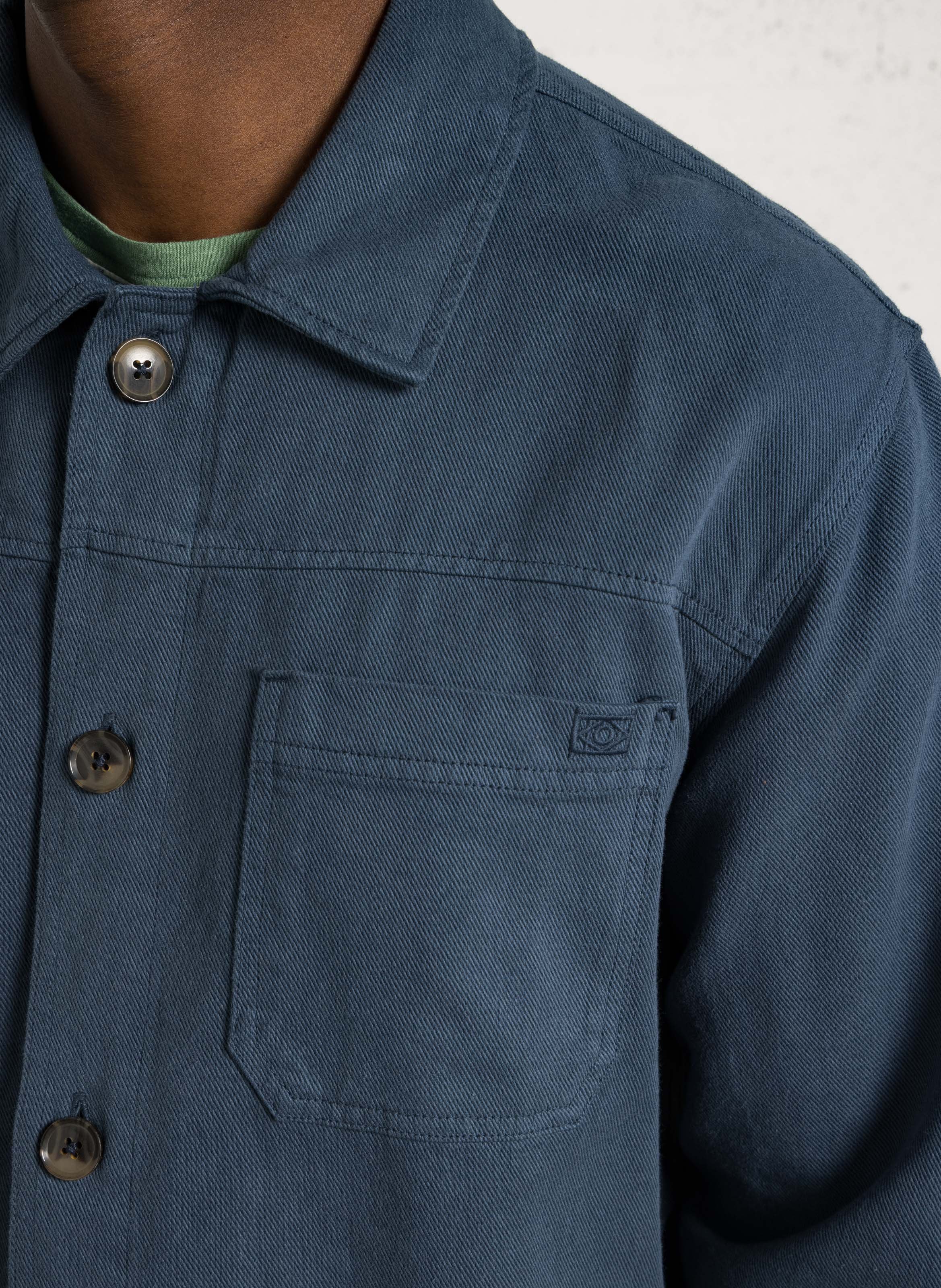 Deauville solid button-up overshirt ARMOR-LUX Blue