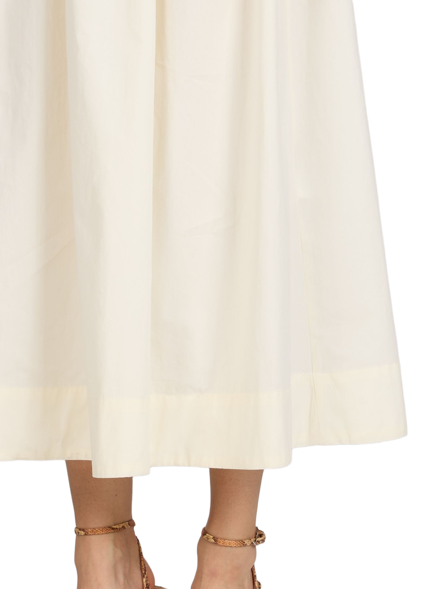 Robe plissée sans manches en coton TOPSHOP Beige