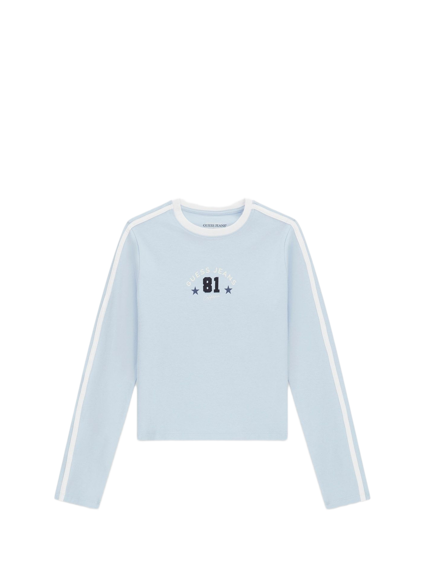 Printed cotton blend T-Shirt GUESS Blue