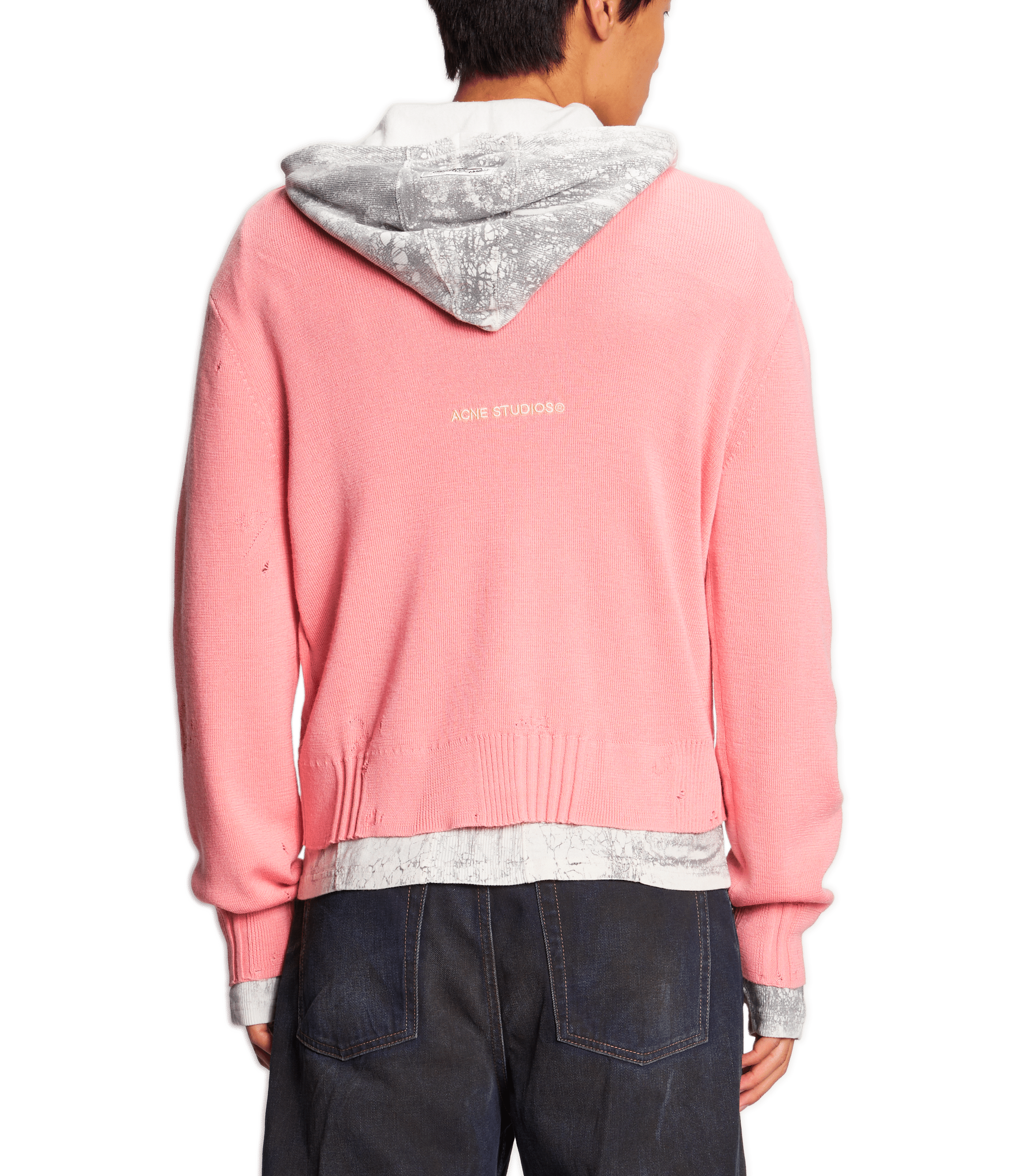 Wool zip-up cardigan ACNE STUDIOS Pink