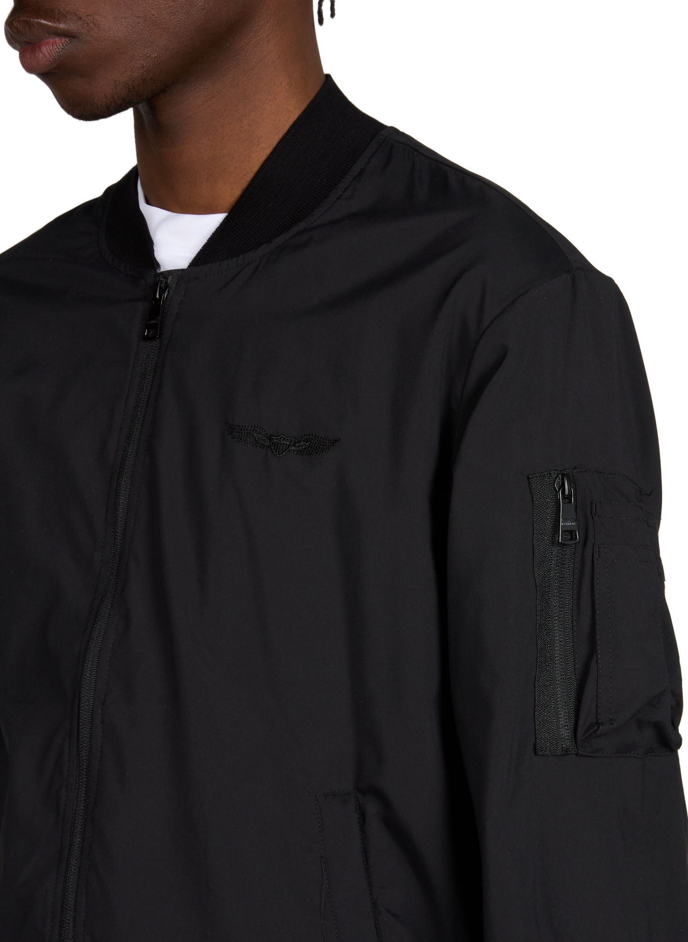 Zip-up logo bomber BOMBERS ORIGINAL Black