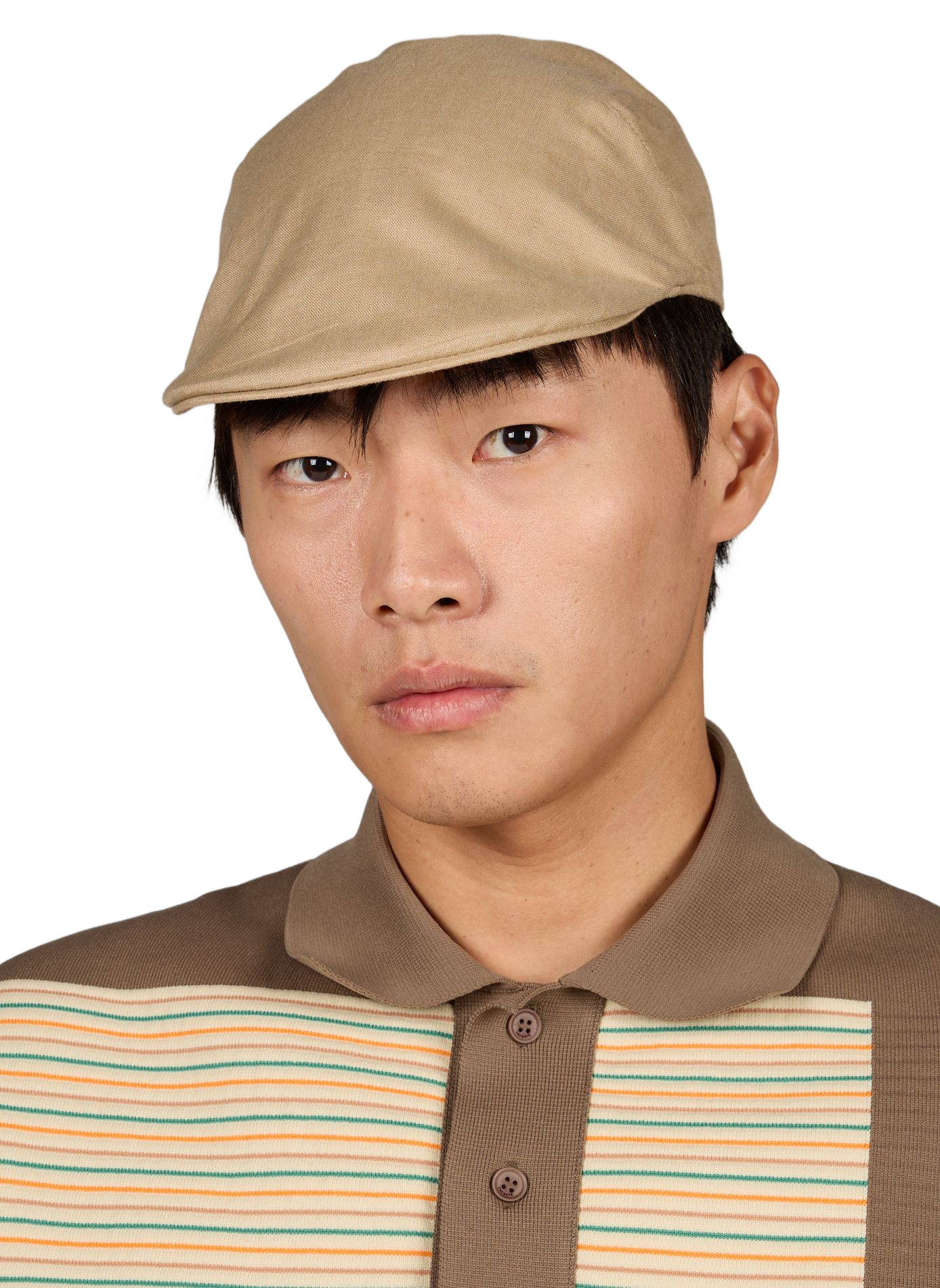 Mütze aus Leinen von Parigi. BORSALINO Beige
