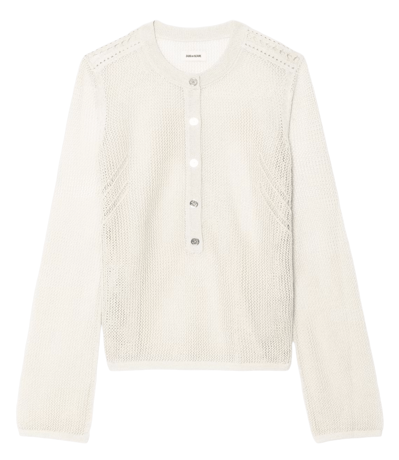 Pull col rond en coton mélangé mandala ZADIG&VOLTAIRE Beige