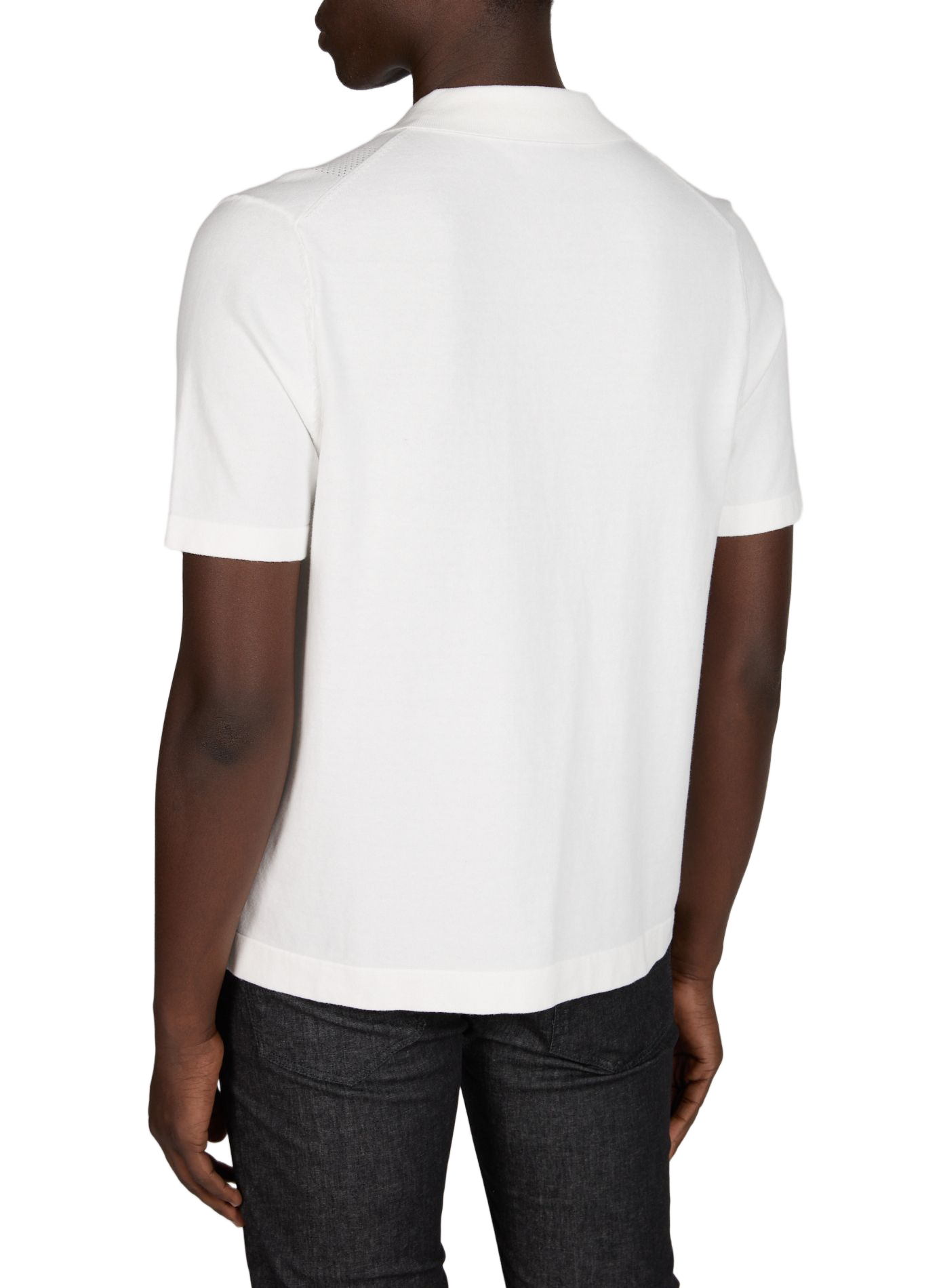Chemise à manches courtes en coton mélangé PIERRE CARDIN Blanc