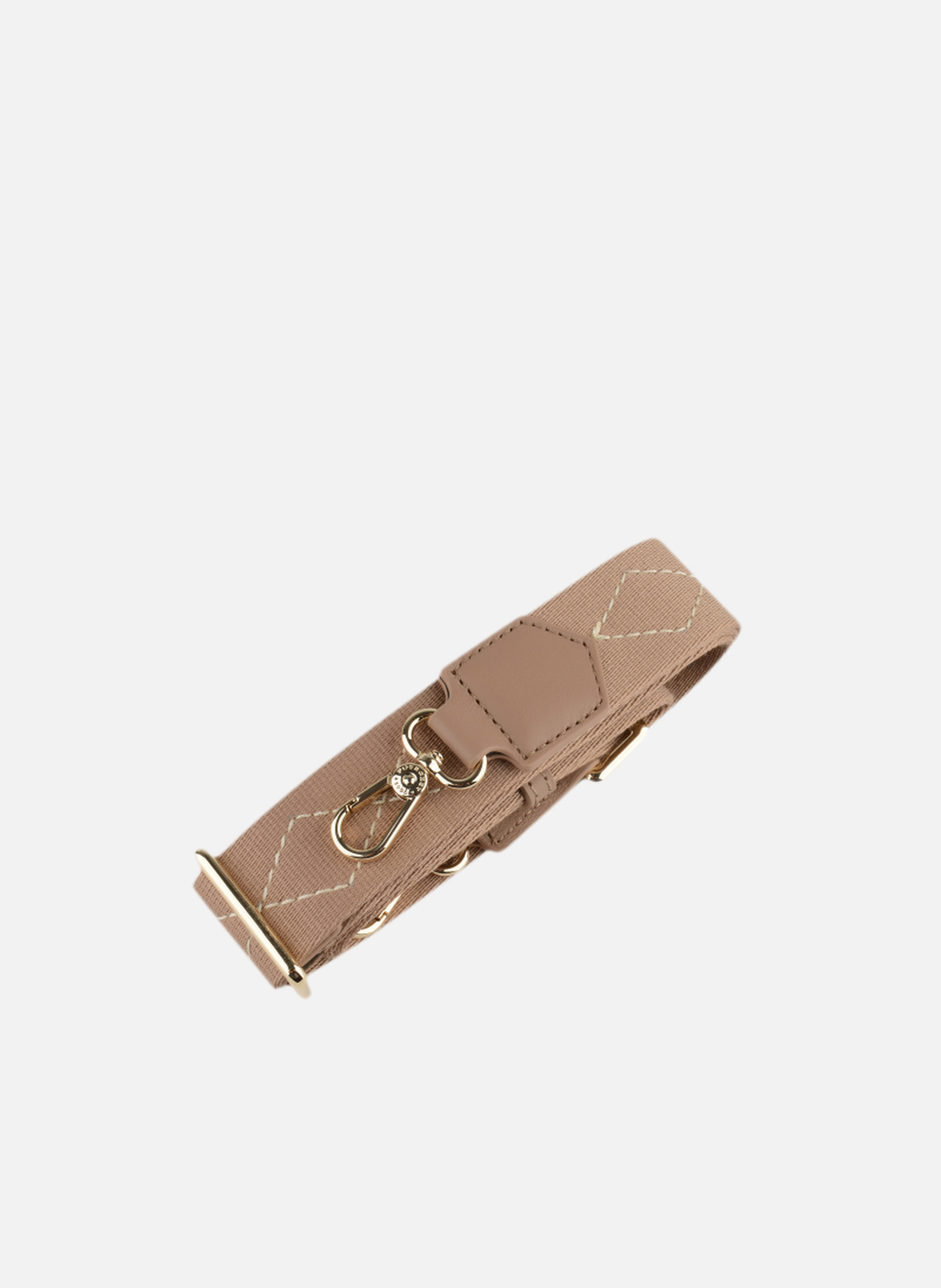 Weaved | bandoulière de sac en toile coton POURCHET Marron