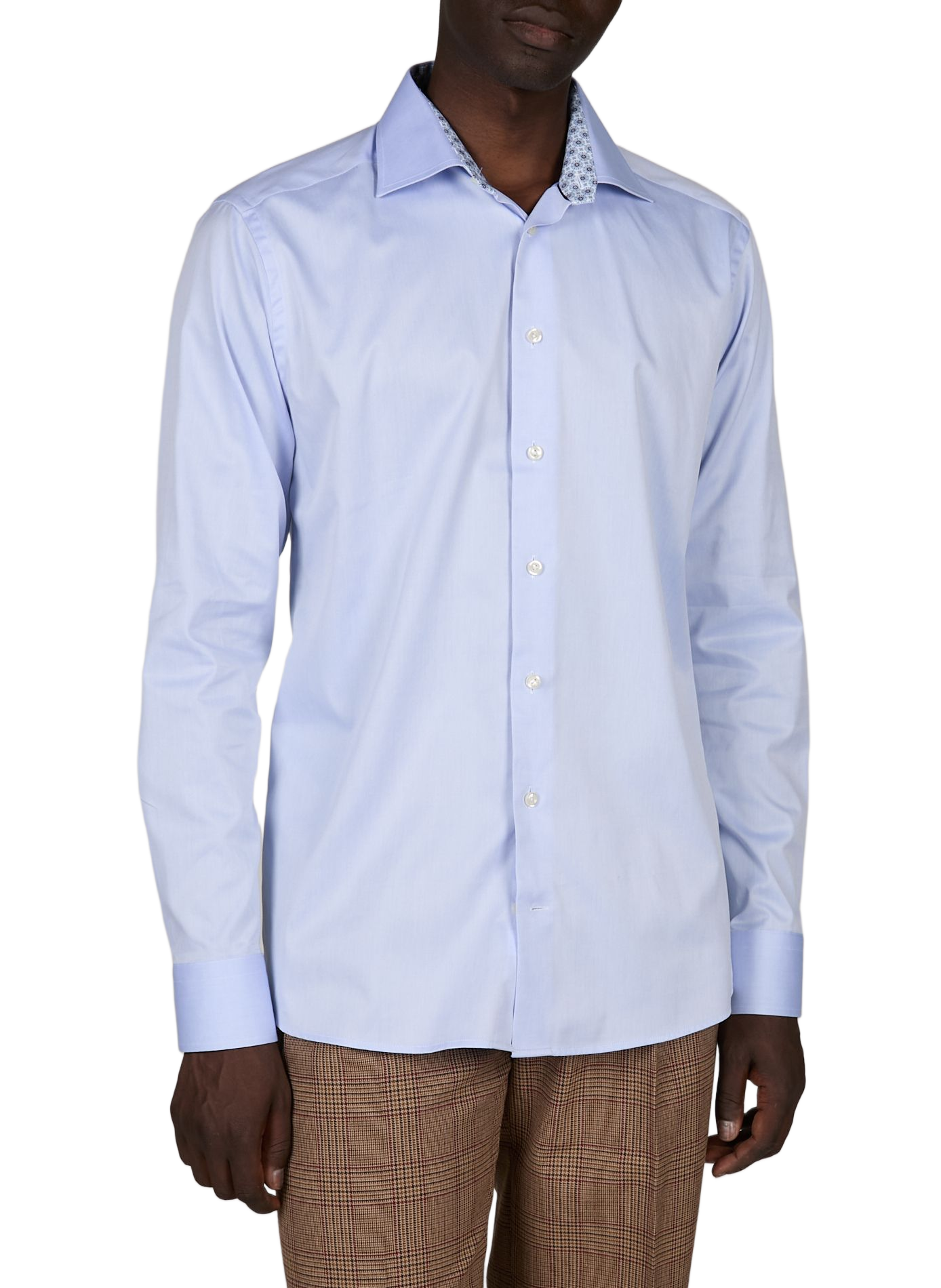 Straight classic collar shirt in cotton ETON Blue