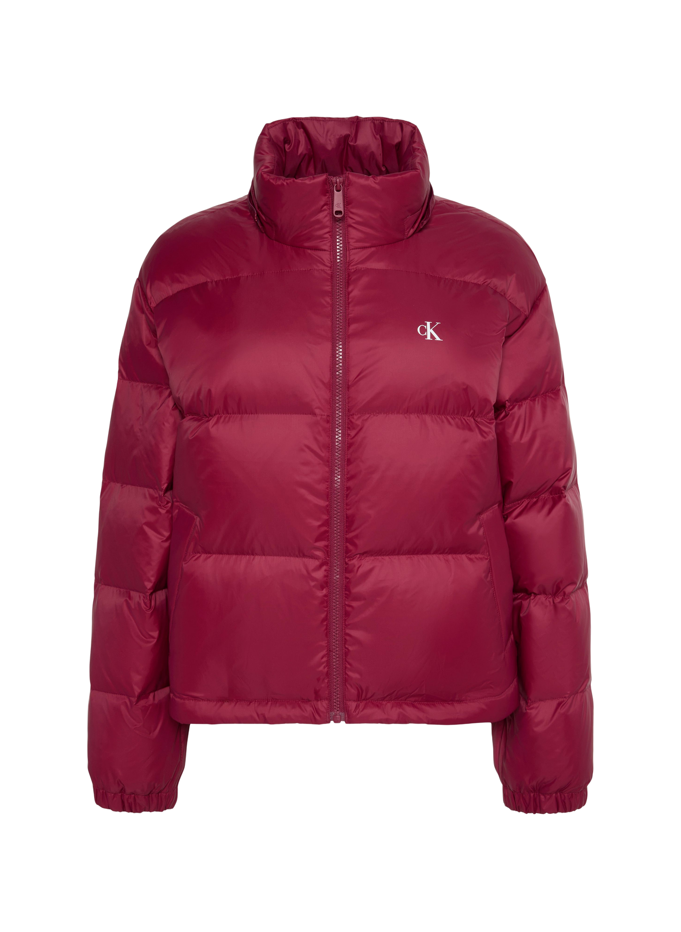 Quilted hooded Down jacket CALVIN KLEIN Red
