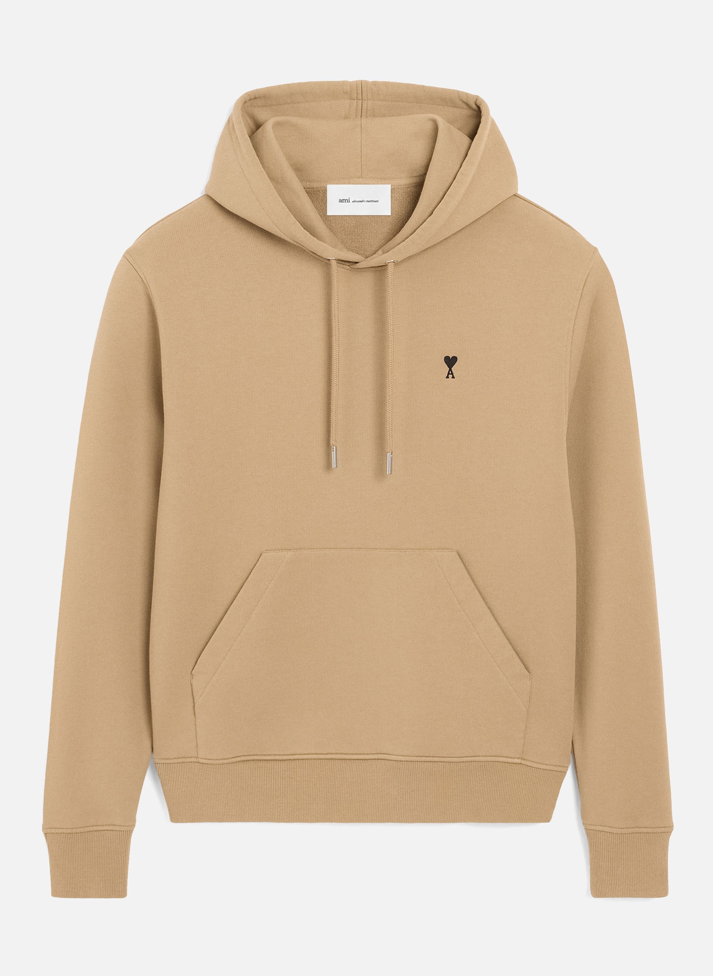 Hoodie en coton ami de coeur AMI PARIS Beige