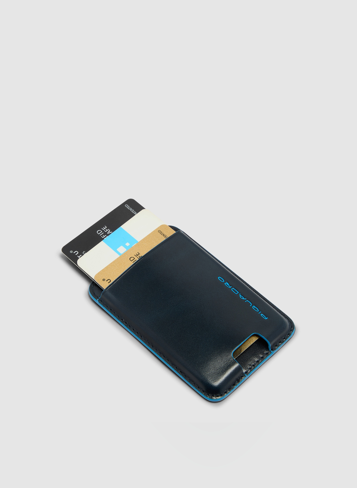 Porte-cartes de crédit magsafe® personnalisable | Bleu PIQUADRO Homme
