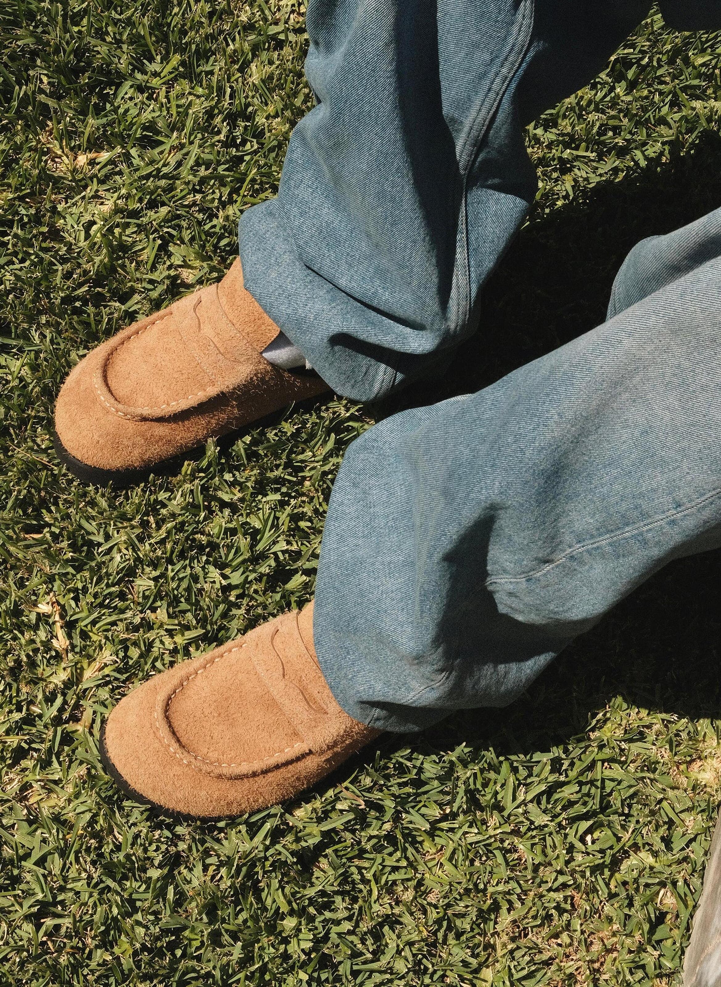 Mules cord en daim NAKED WOLFE Beige