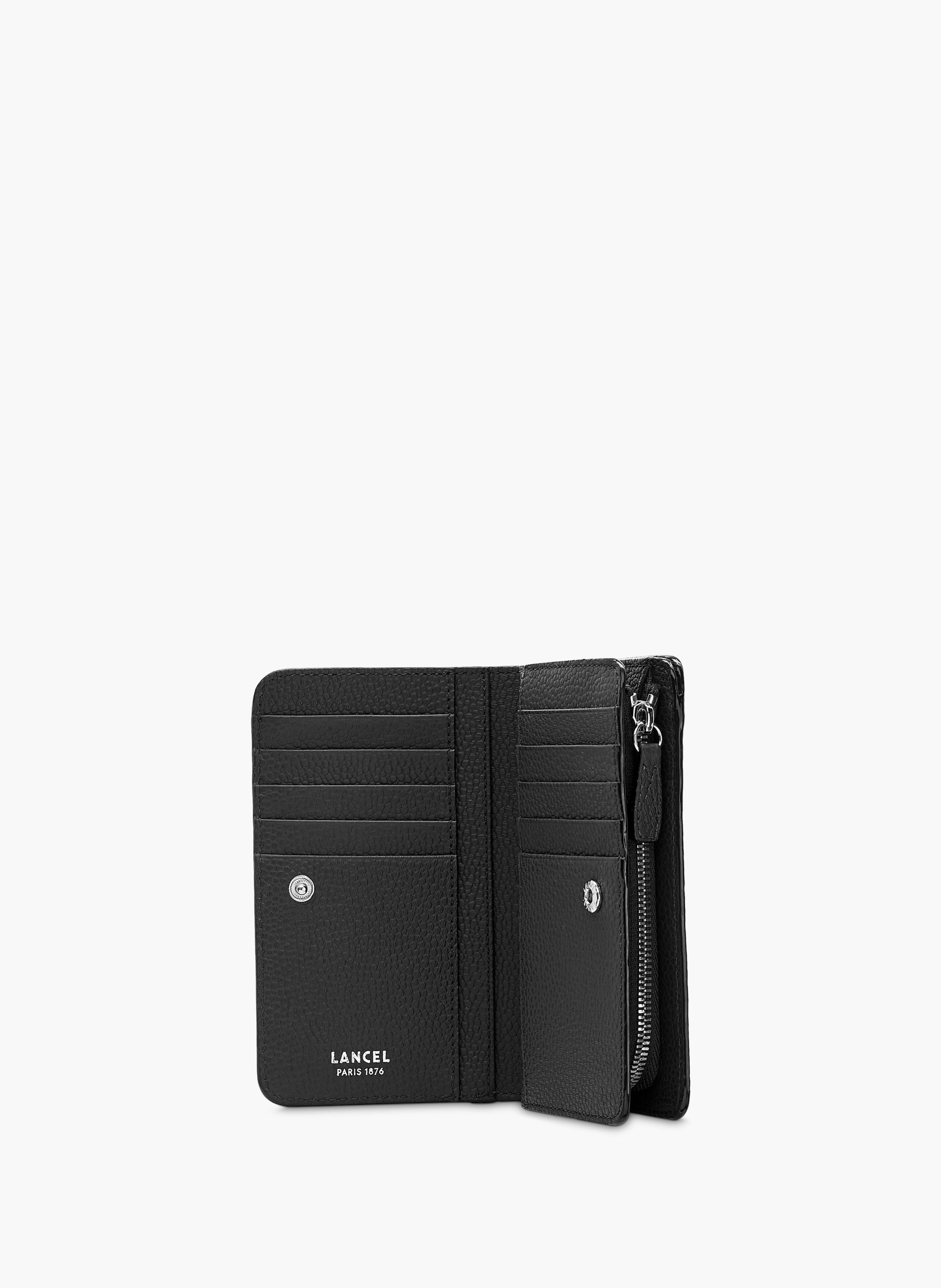 Portefeuille rectangulaire compact ninon de lancel en cuir LANCEL Noir