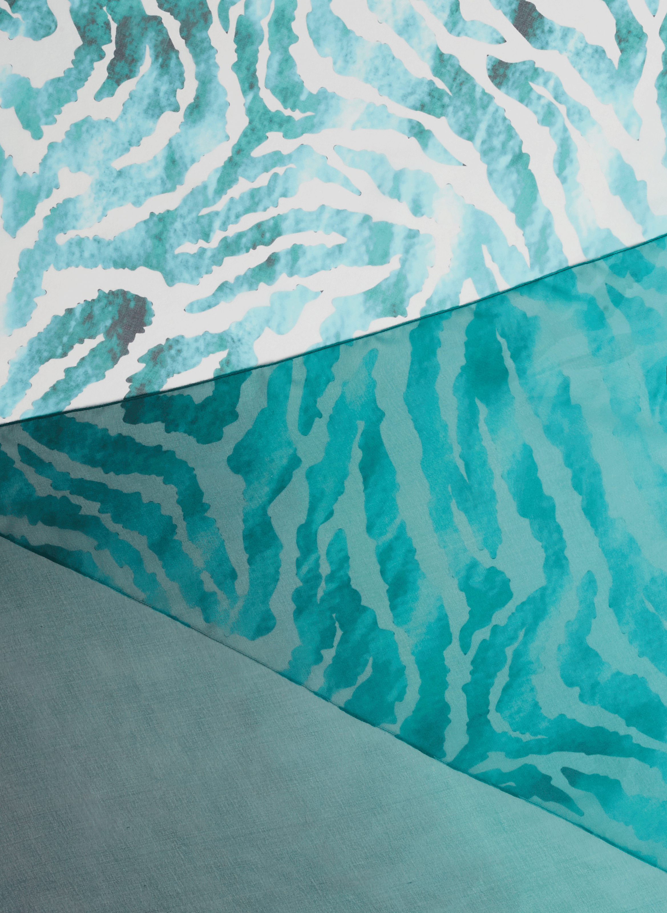 Foulard zèbre en soie SAISON 1865 Bleu