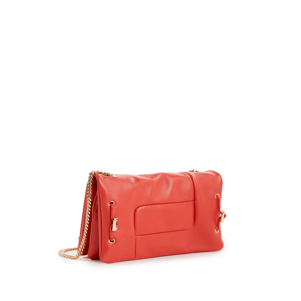 Lancel Billie Leather Bag In Red