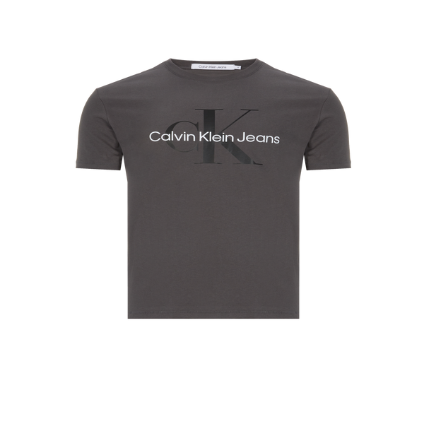 Calvin Klein Cotton Logo T-shirt In Grey