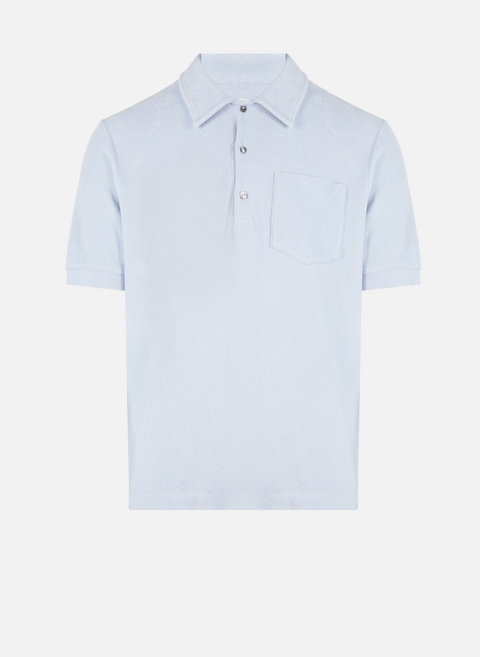 Textured cotton shirt BlueCLOSED 