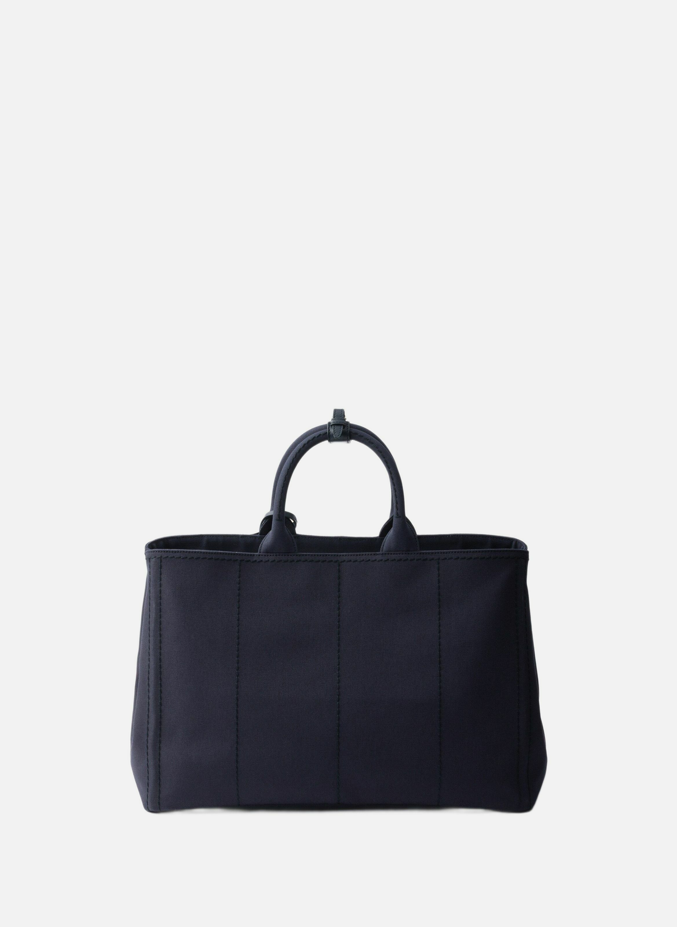 Très grand cabas prada jardinière en toile PRADA Bleu