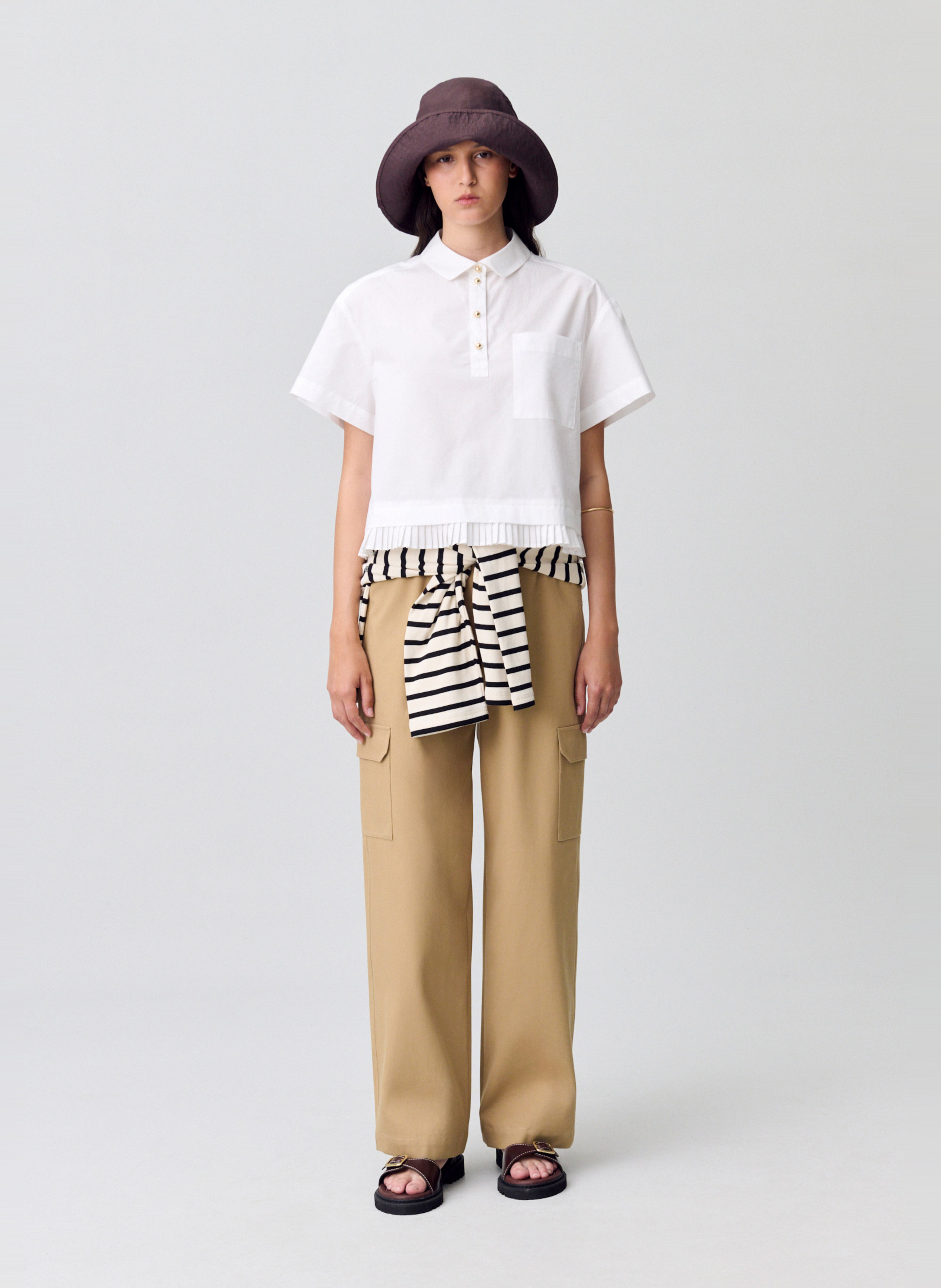 Top droit en coton CLAUDIE PIERLOT Blanc