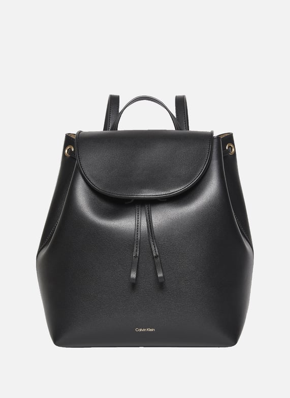 Sac Cuir Sac A Dos Calvin Klein Femme Sac à Dos Avec Rabat Calvin