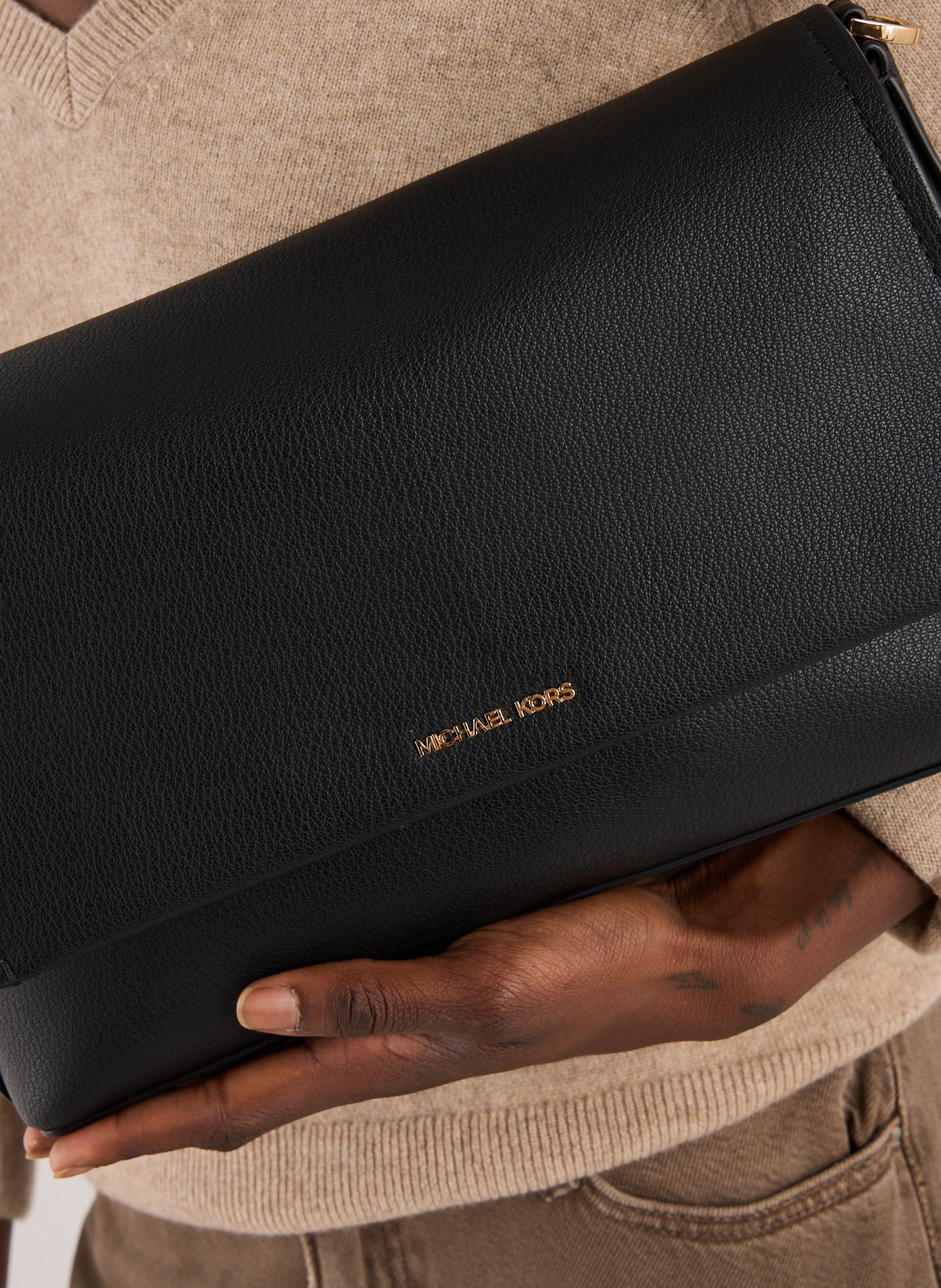 Leather Shoulder bag MICHAEL KORS Black