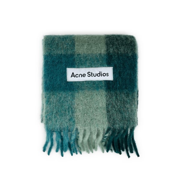 Echarpe Large Check en alpaga, laine et mohair mélangés Echarpe Large Check en alpaga, laine et mohair mélangés