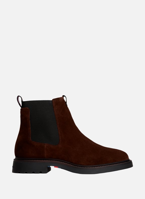 Chelsea Leather Boots Brown by TOMMY HILFIGER TOMMY HILFIGER Chelsea Leather Boots Brown