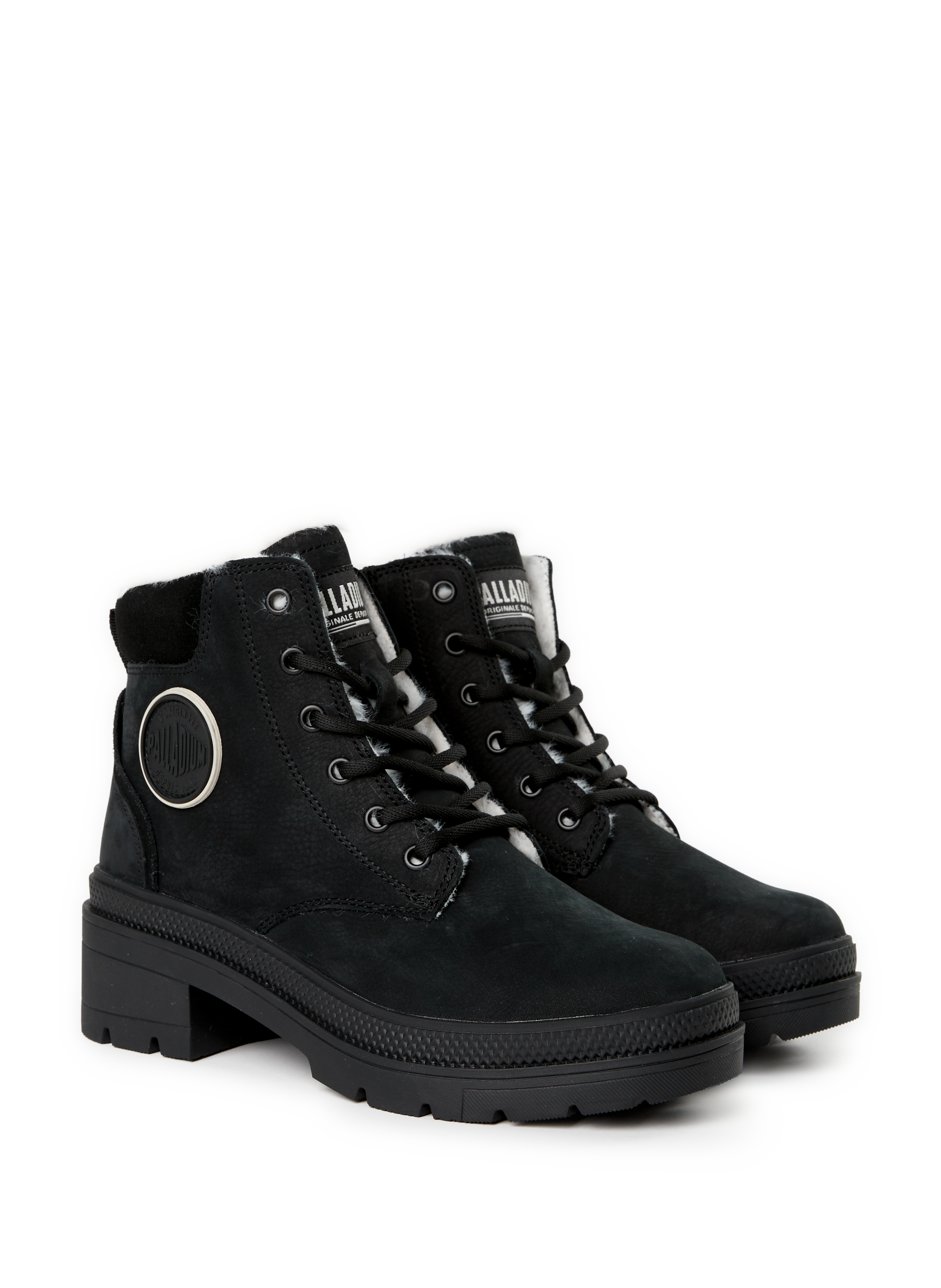 Leather wedge ankle boots PALLADIUM Black