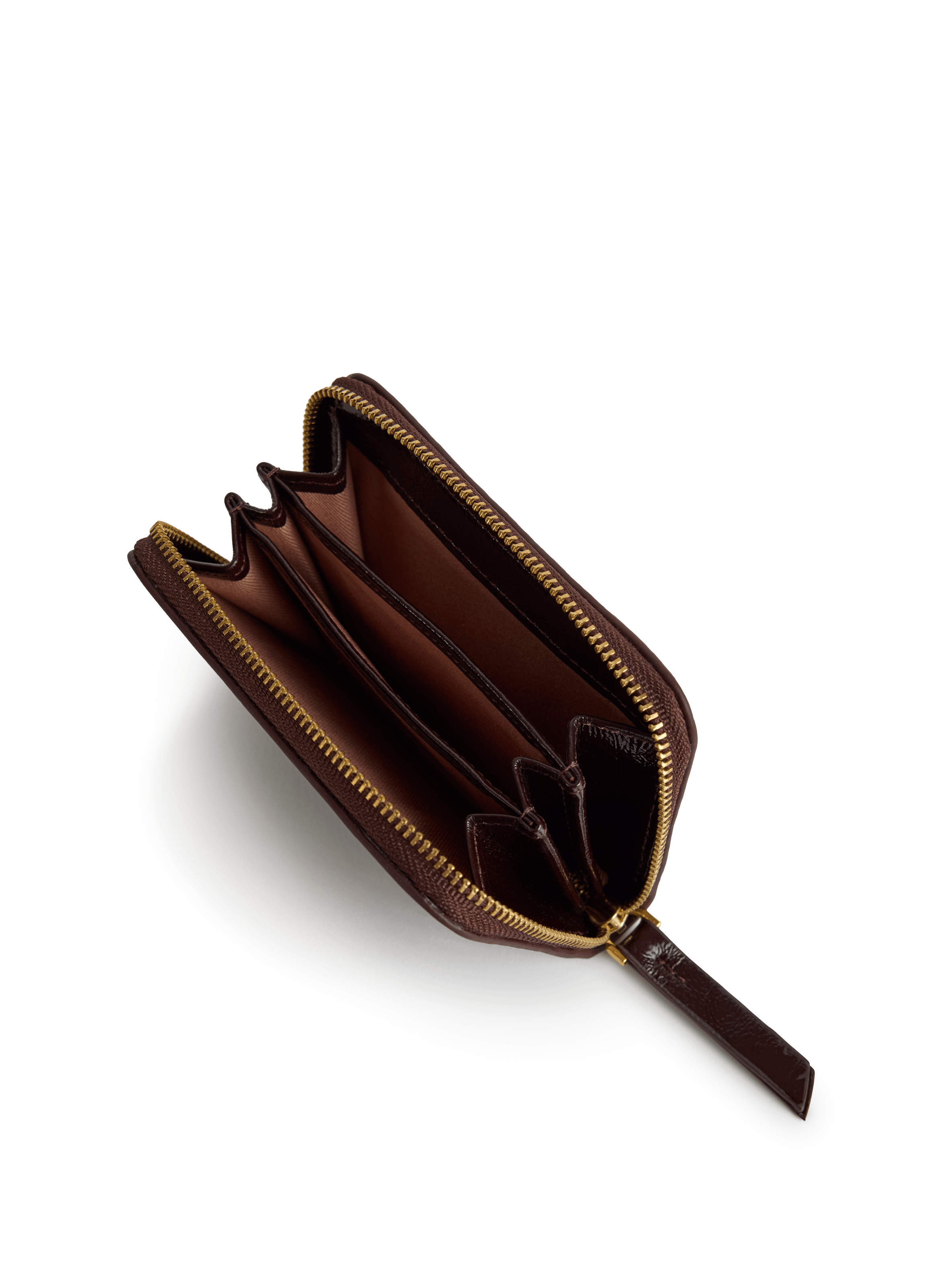 Pia leather purse NAT & NIN Brown