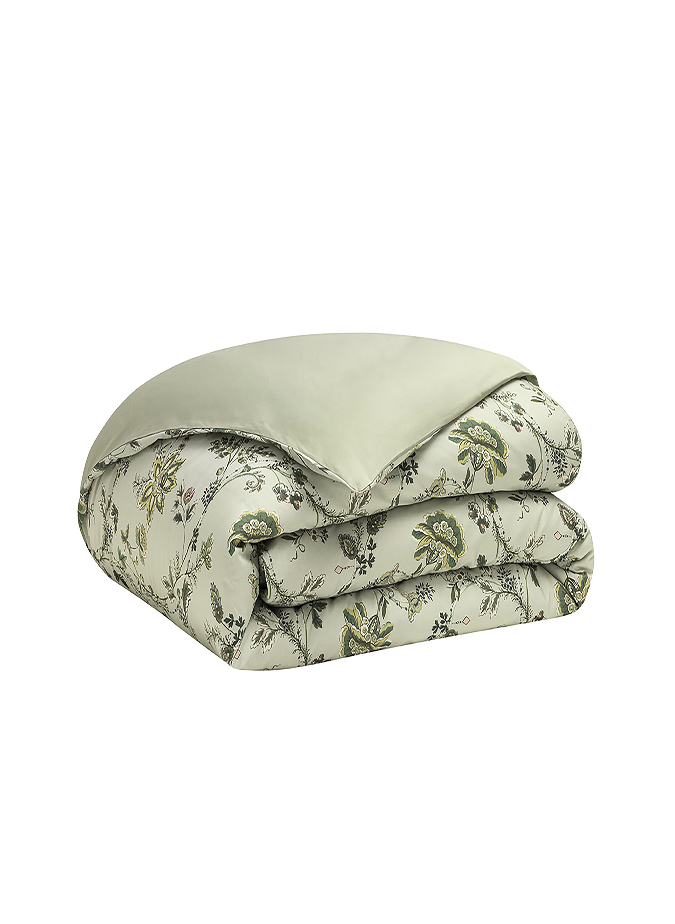 Housse de couette imprimée en satin de coton bio, maussane ALEXANDRE TURPAULT Vert