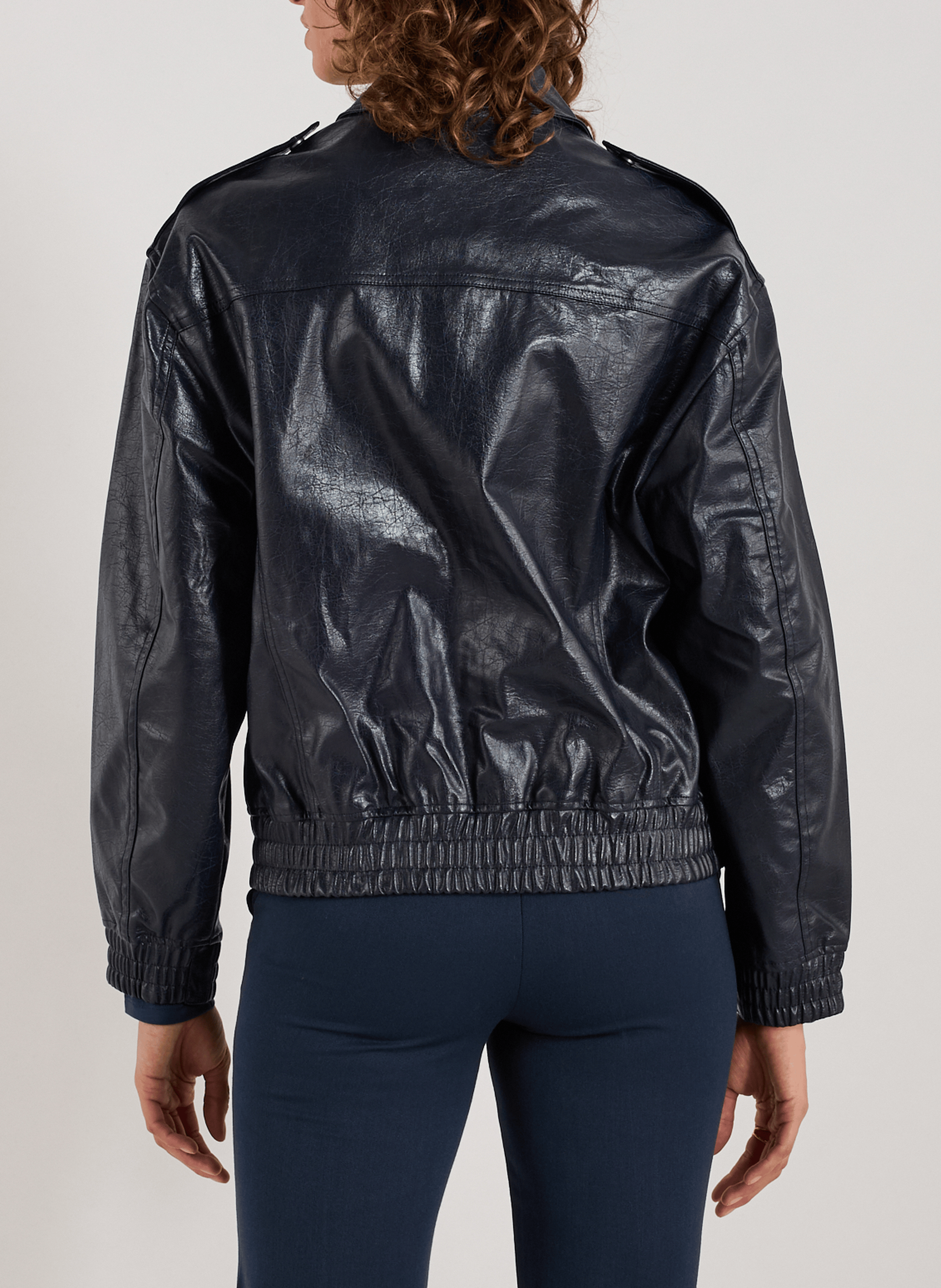 Bomber texturé TOPSHOP Bleu