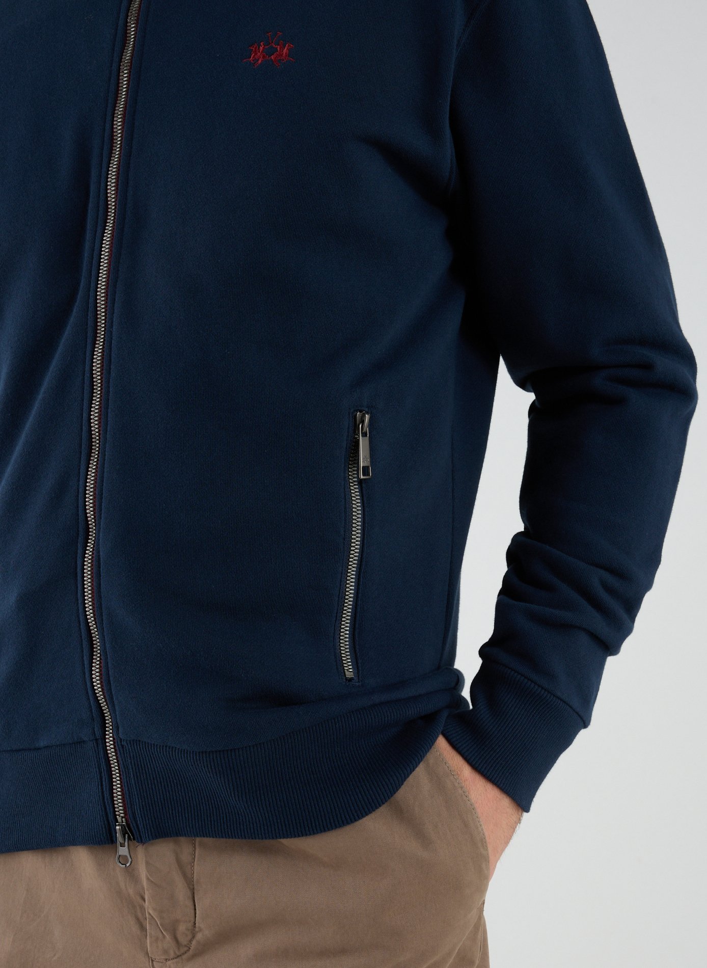 High-neck cotton vest LA MARTINA Blue