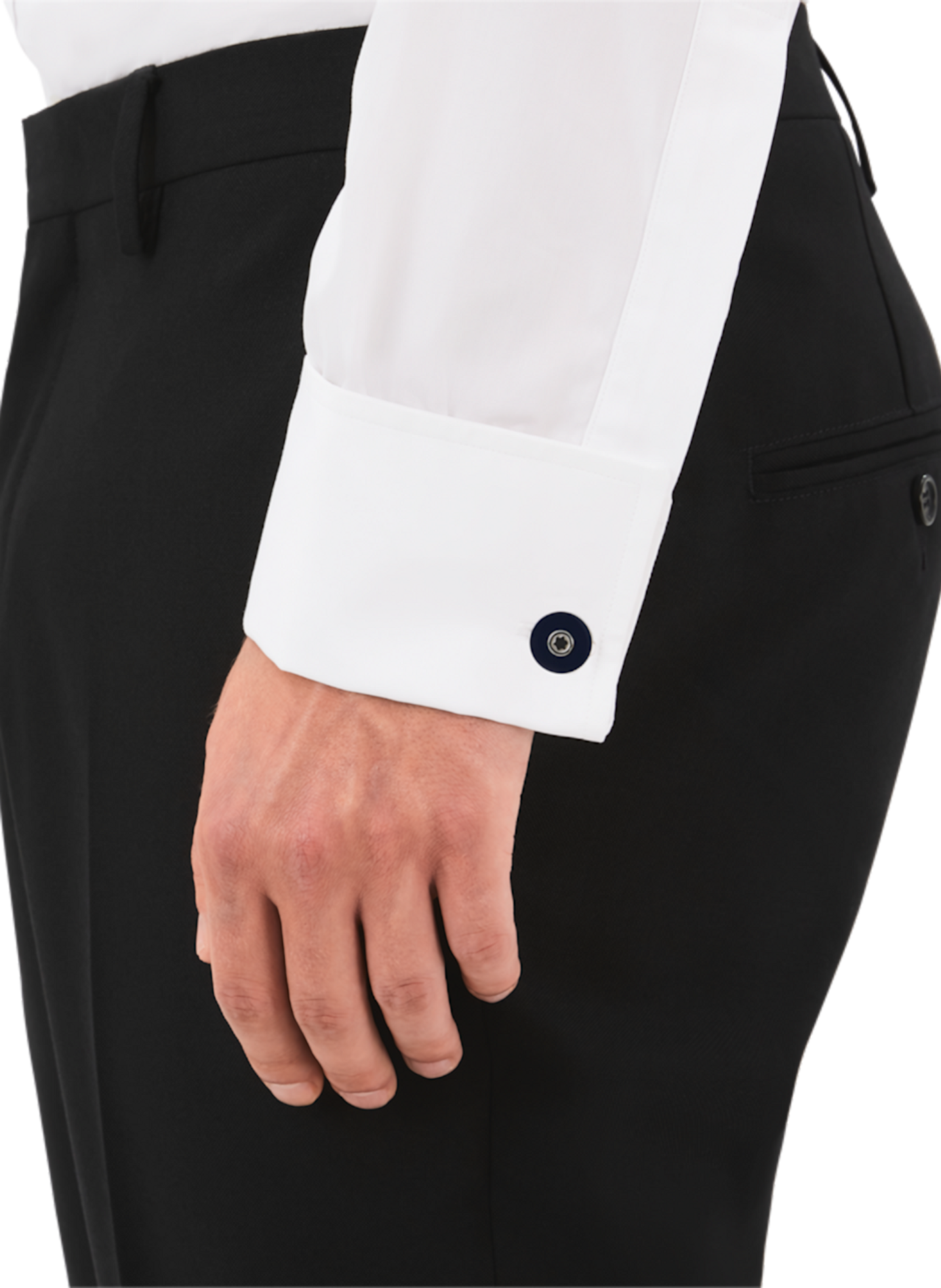 Round cufflinks MONTBLANC Blue