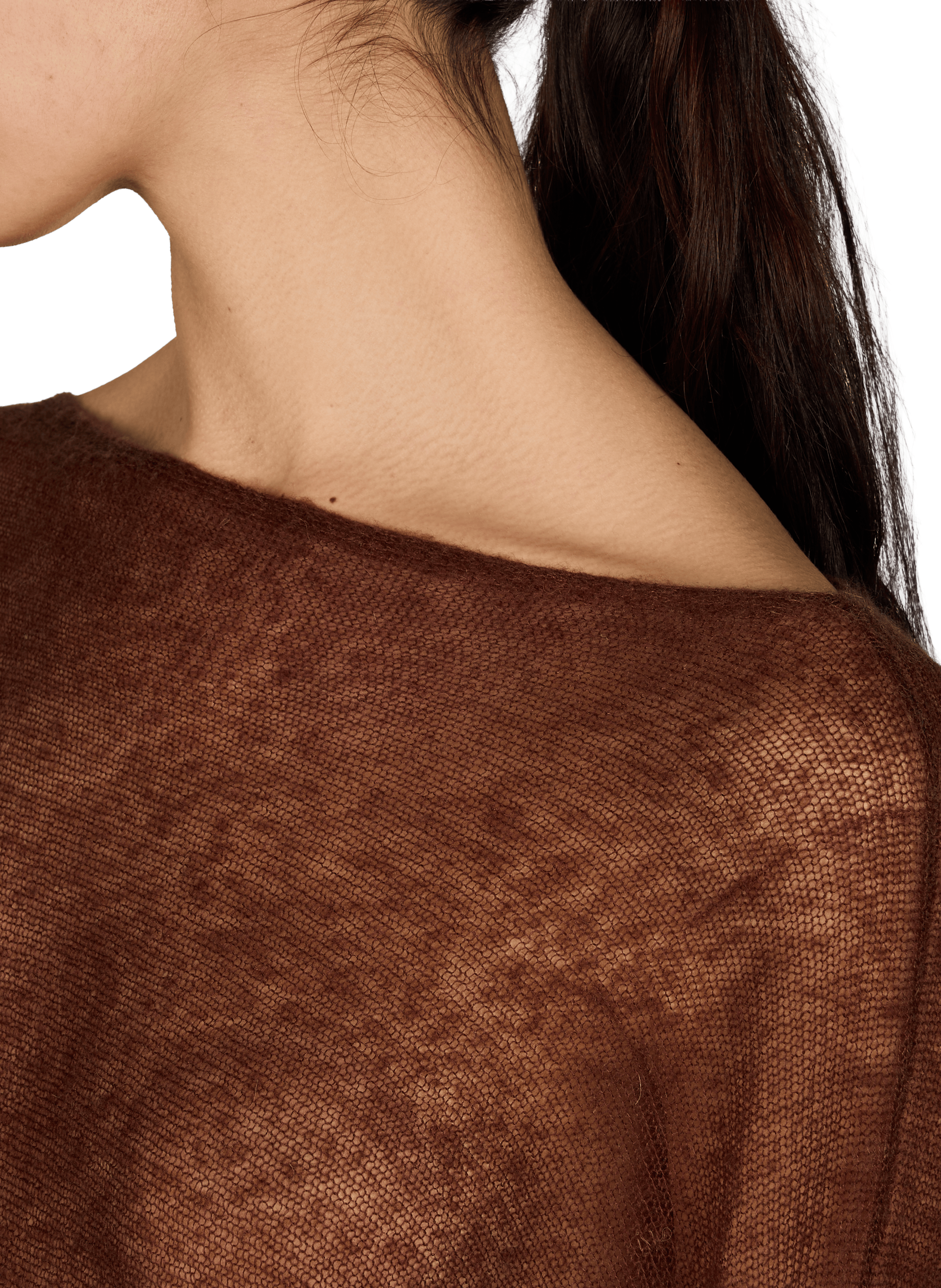 Taillierter Pullover mit Bootsausschnitt TOPSHOP Braun
