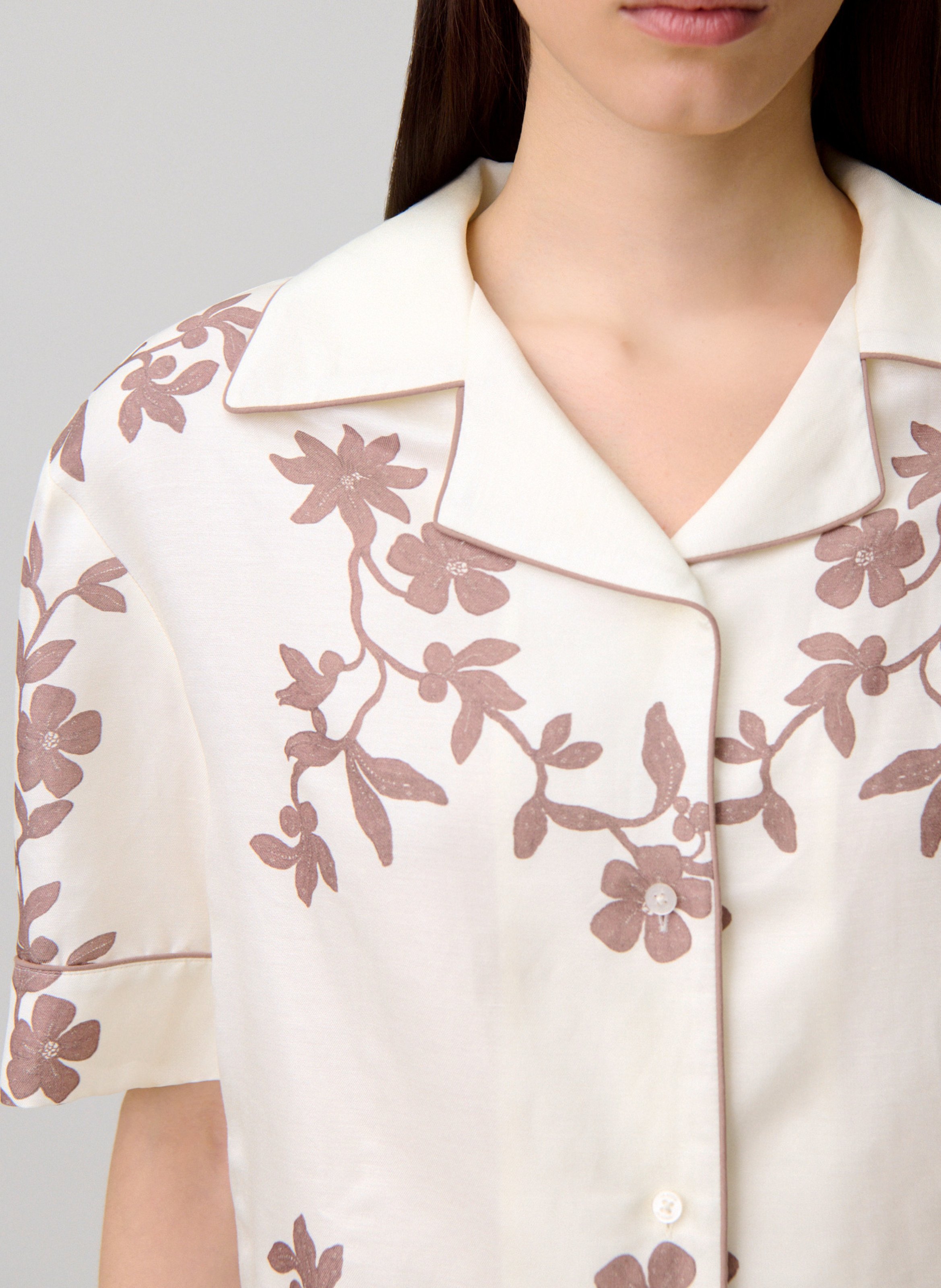 Chemise droite col tailleur imprimée CLAUDIE PIERLOT Multicolore