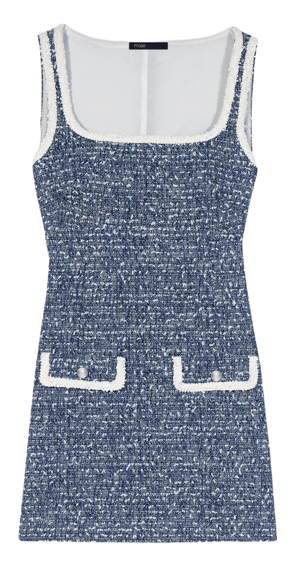 Robe courte ajustée en tweed MAJE Bleu