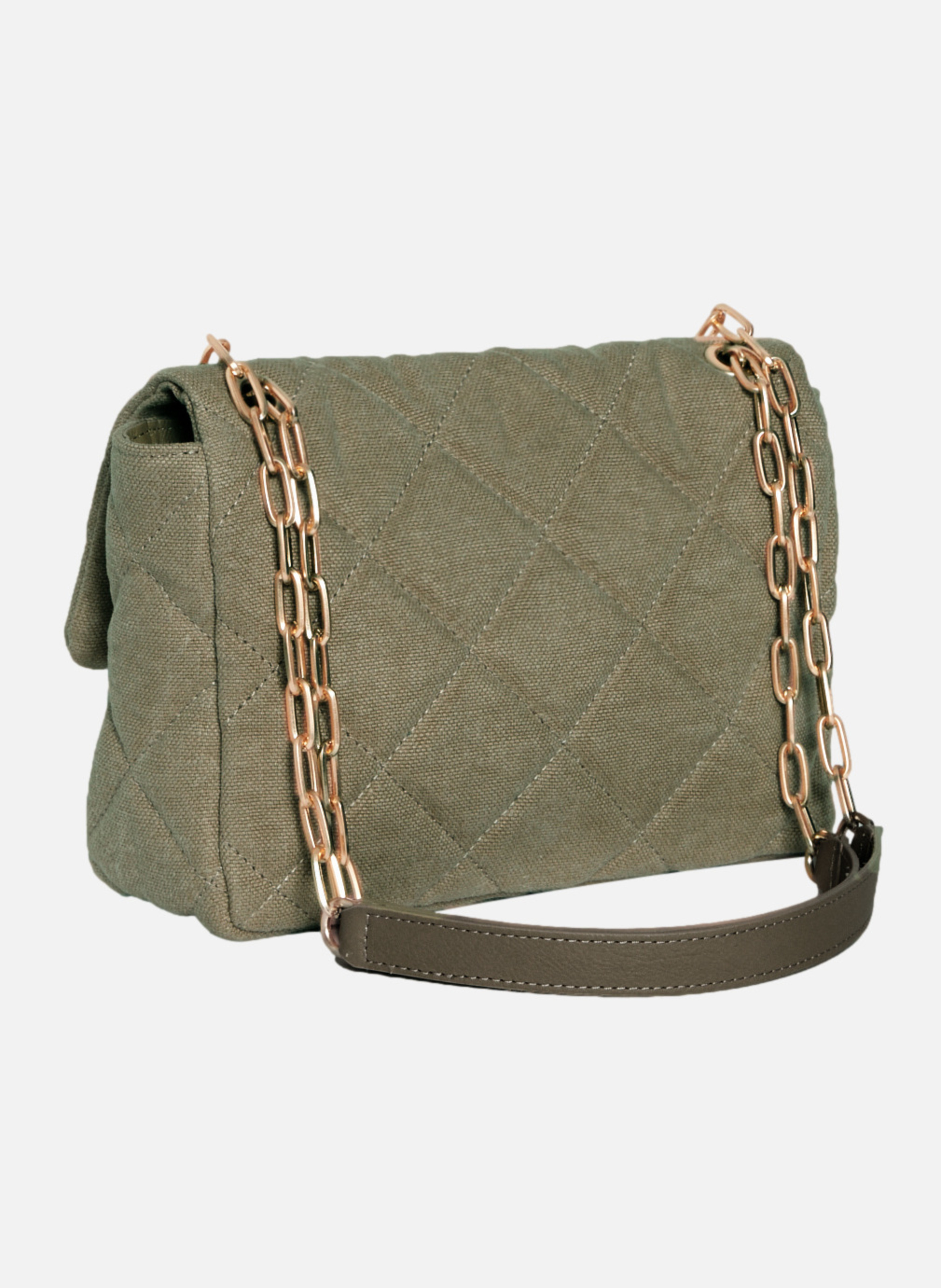 Grand sac moon en lin VANESSA BRUNO Vert