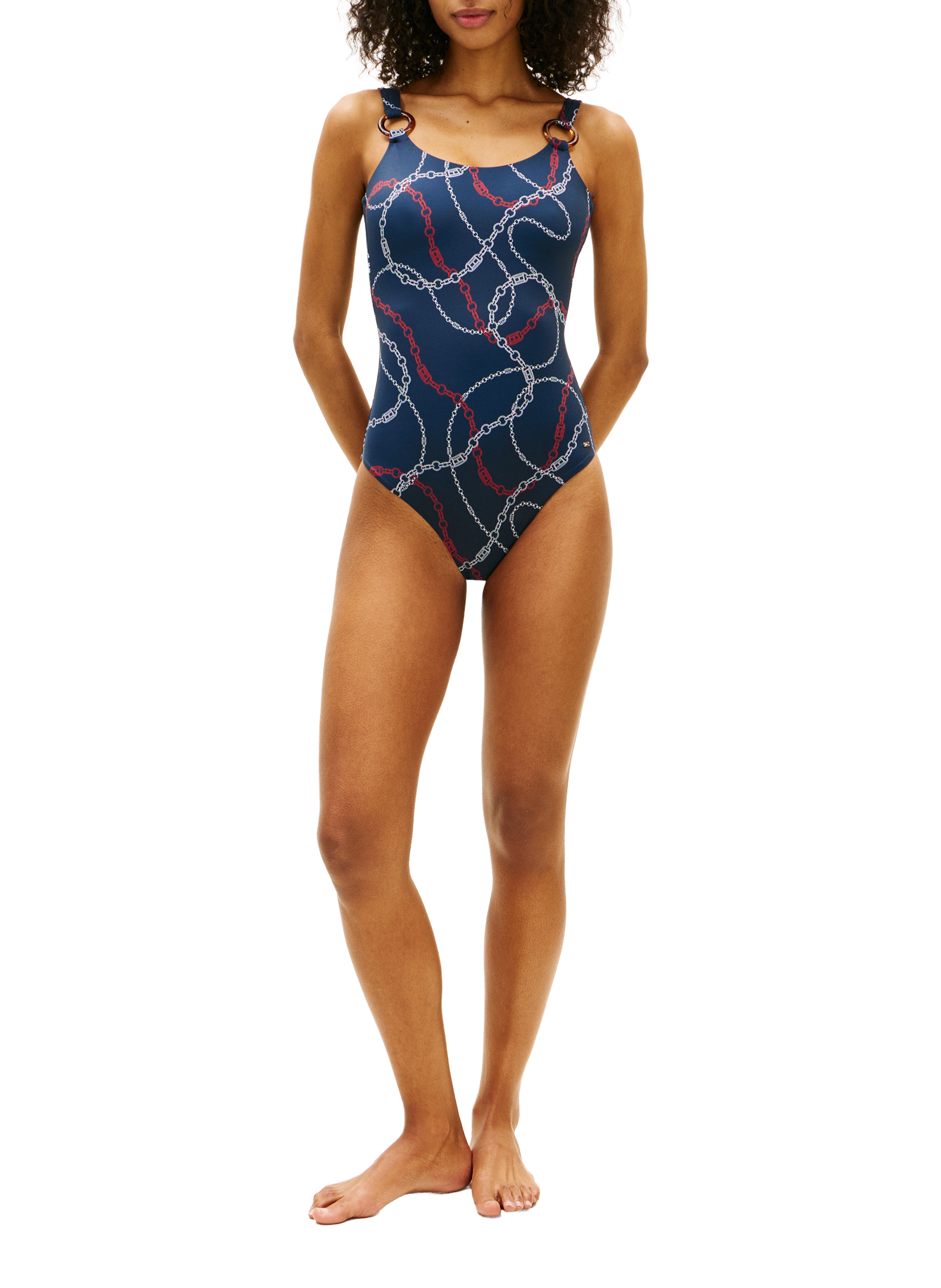 Logo one-piece swimsuit TOMMY HILFIGER Blue