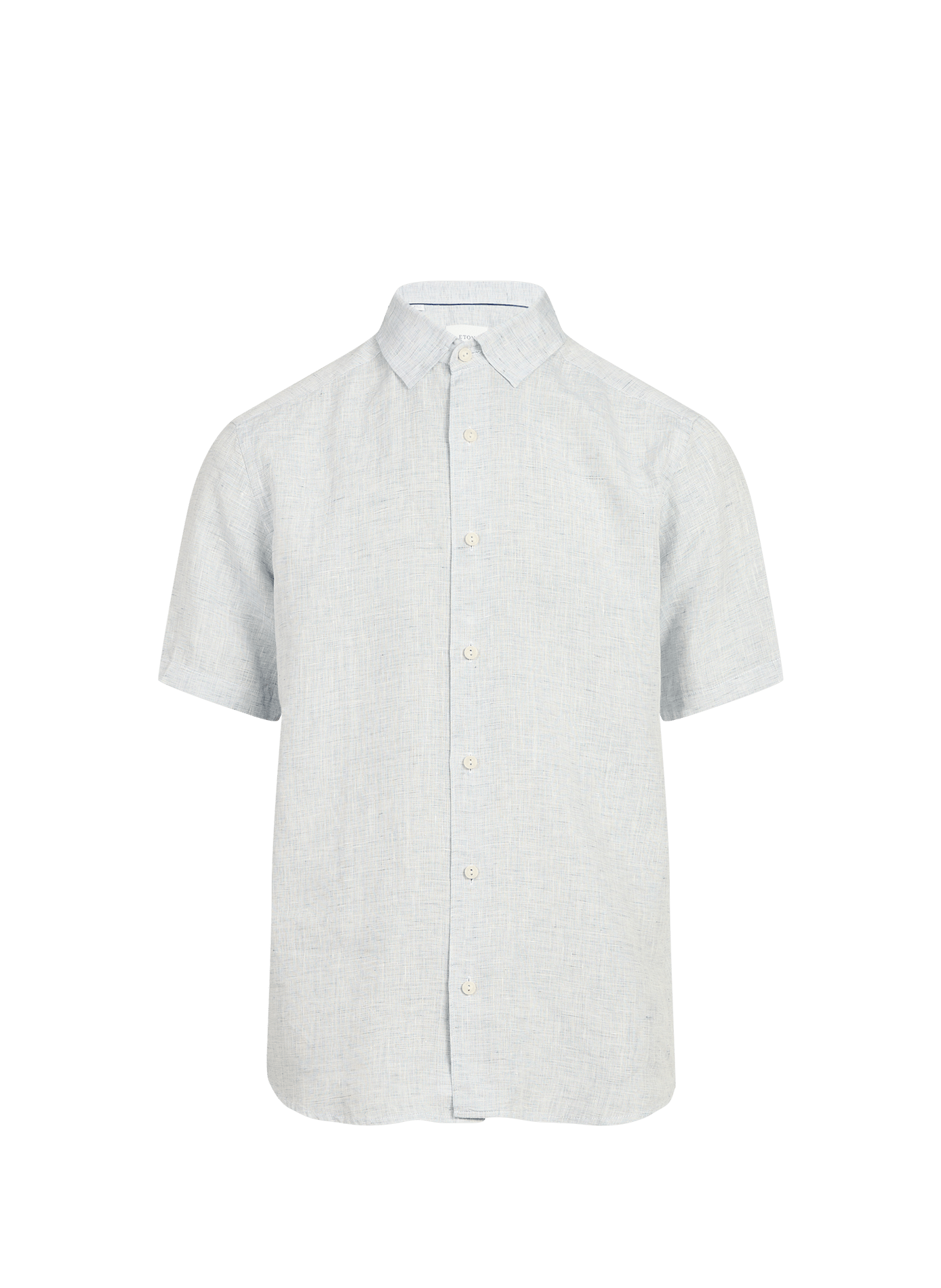 Chemise droite manches courtes en lin ETON Bleu