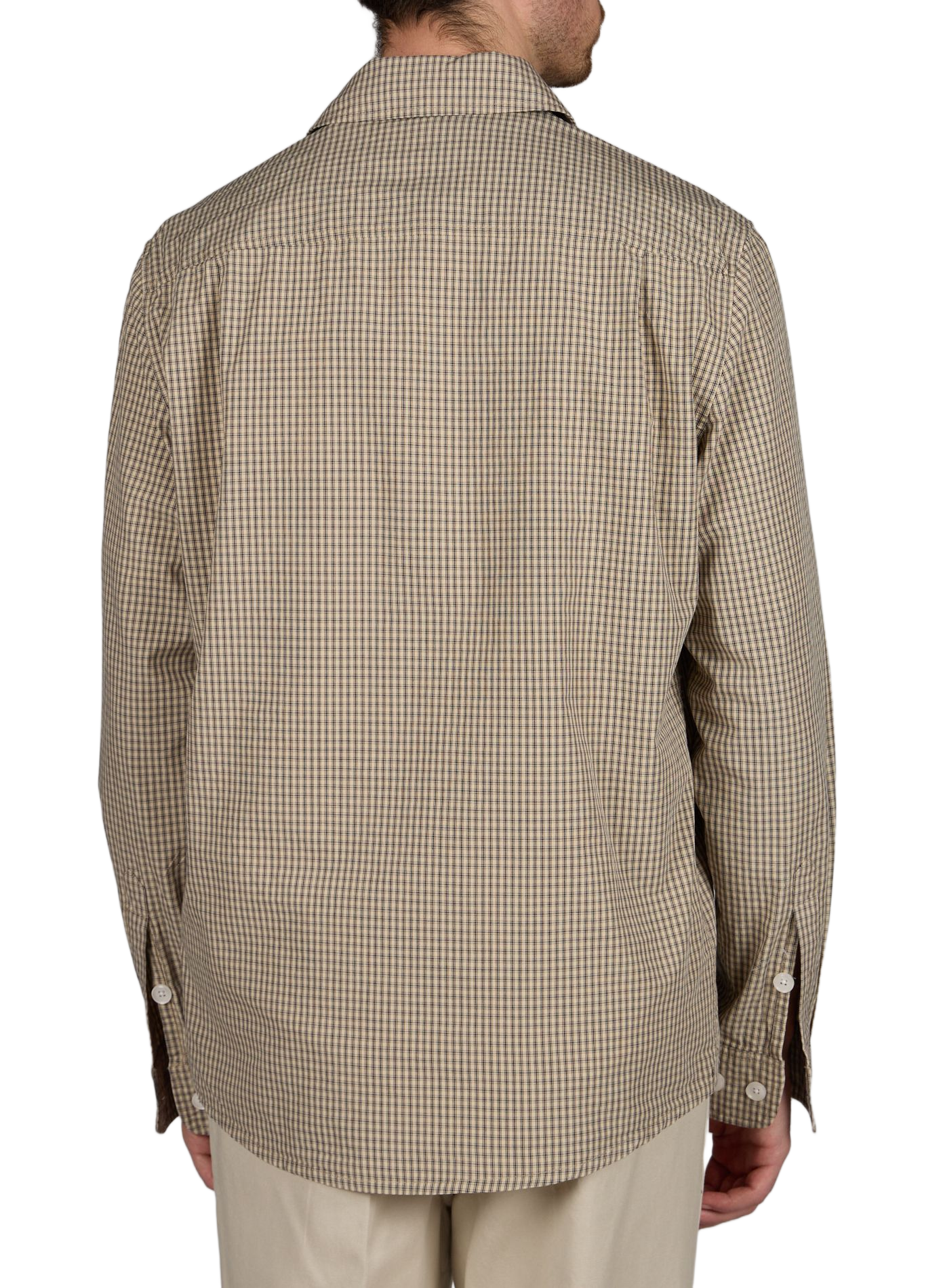 Chemise droite à carreaux Ace en coton MINIMUM Beige