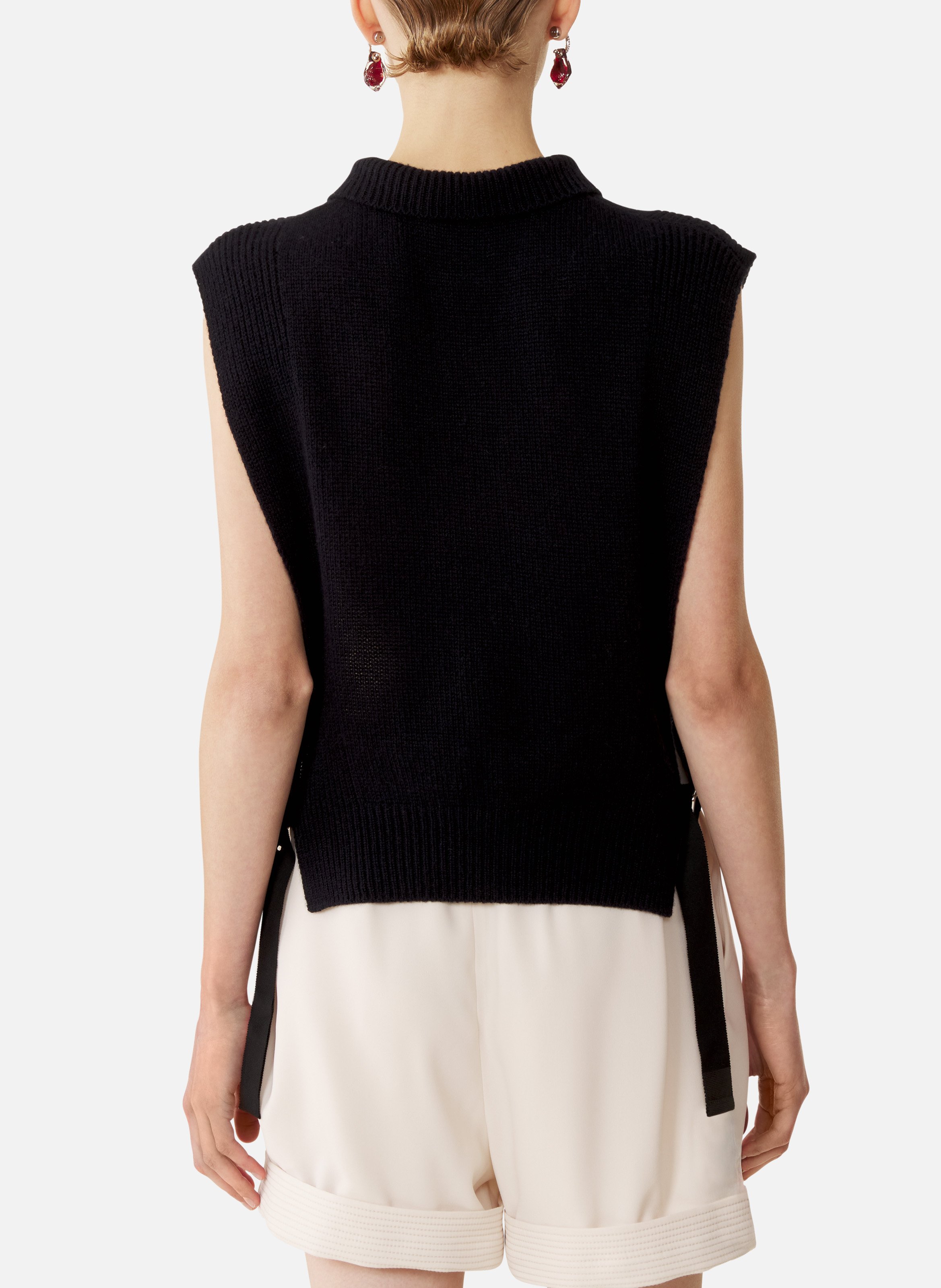 Pull sans manches en cachemire LANVIN Bleu