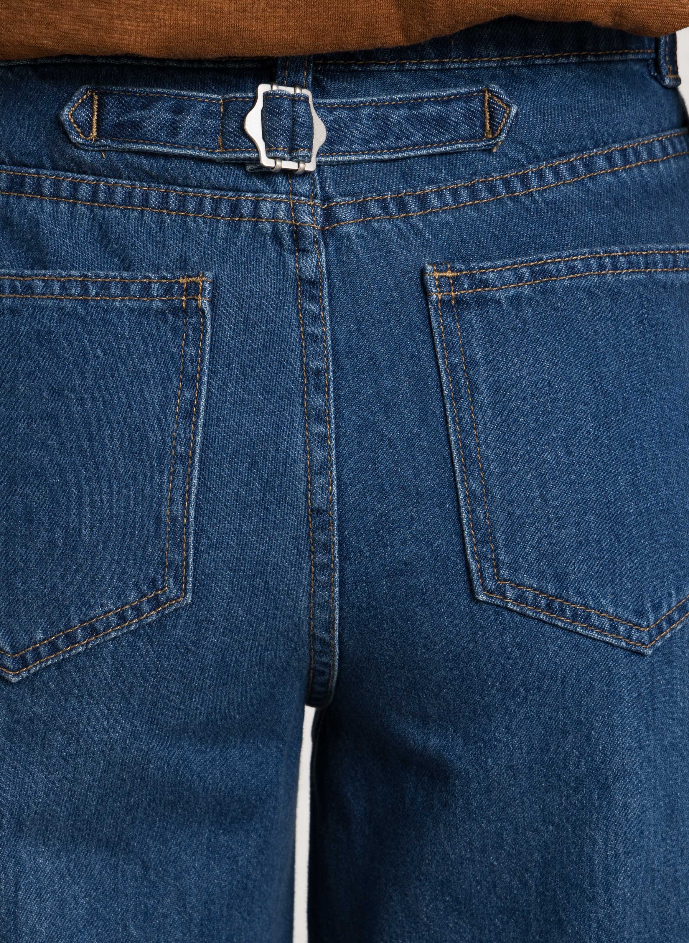 Jean cropped large en coton romy MAISON 123 Bleu